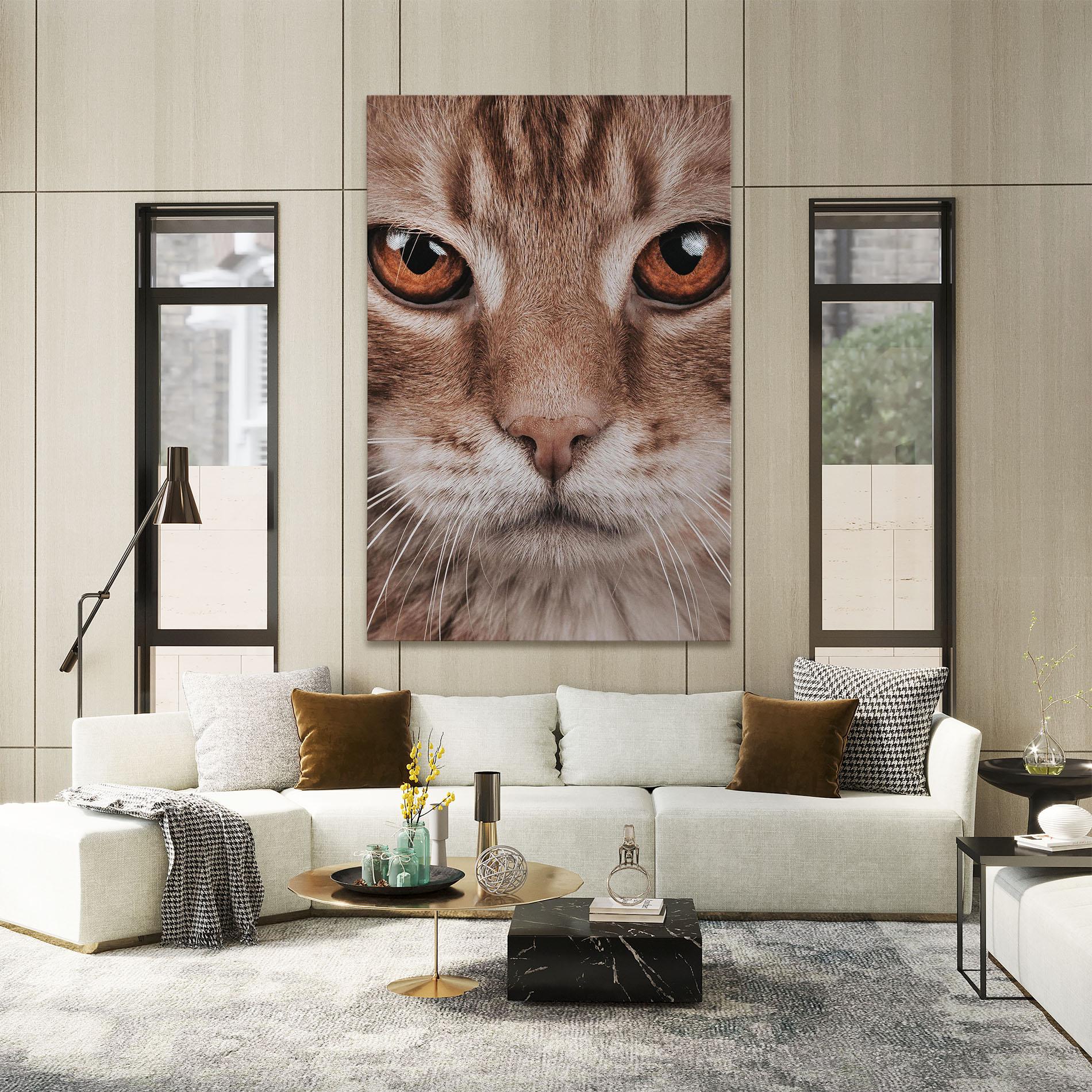 Leinwandbild Fire Eyes Cat mockup 2
