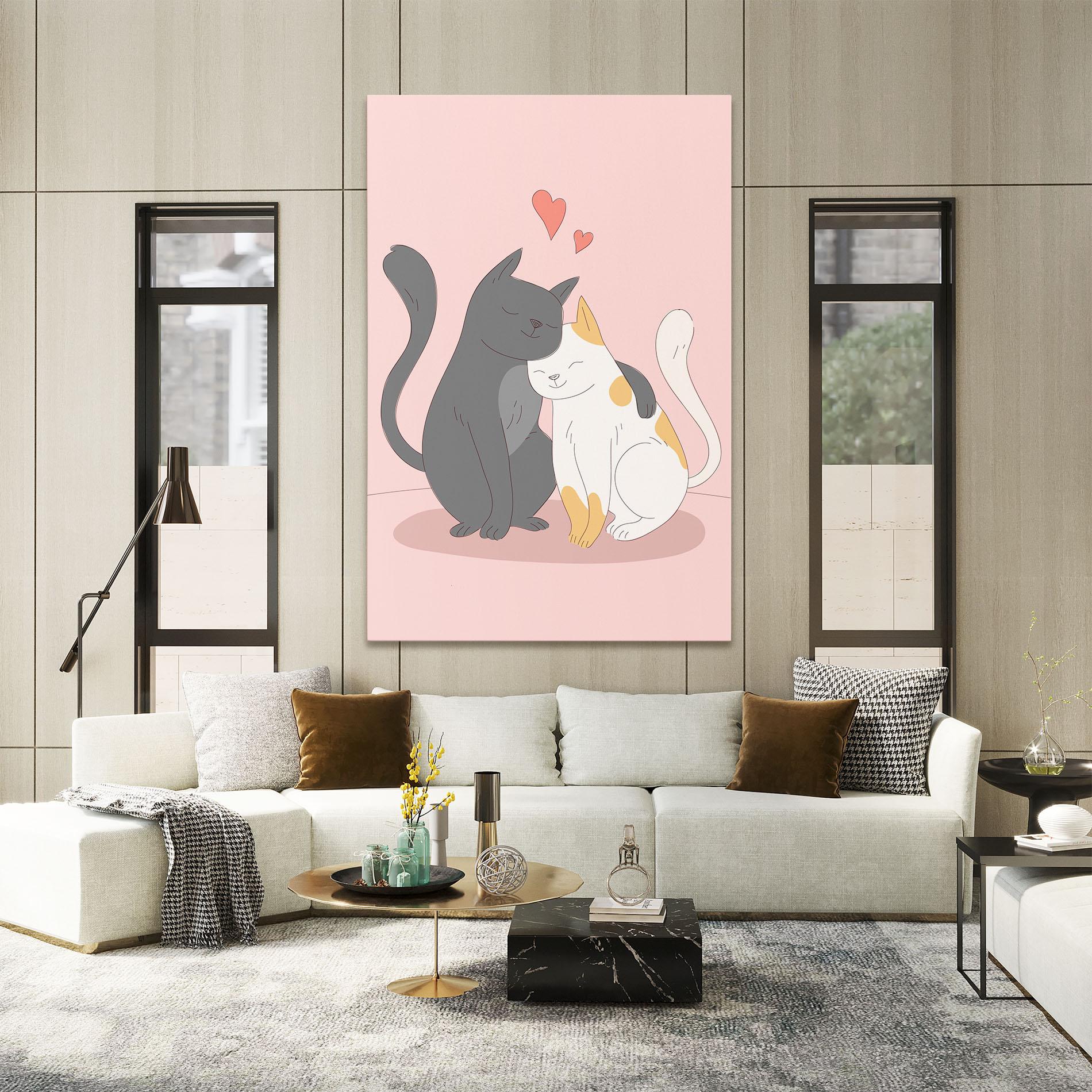 Leinwandbild Lover Cats mockup 2