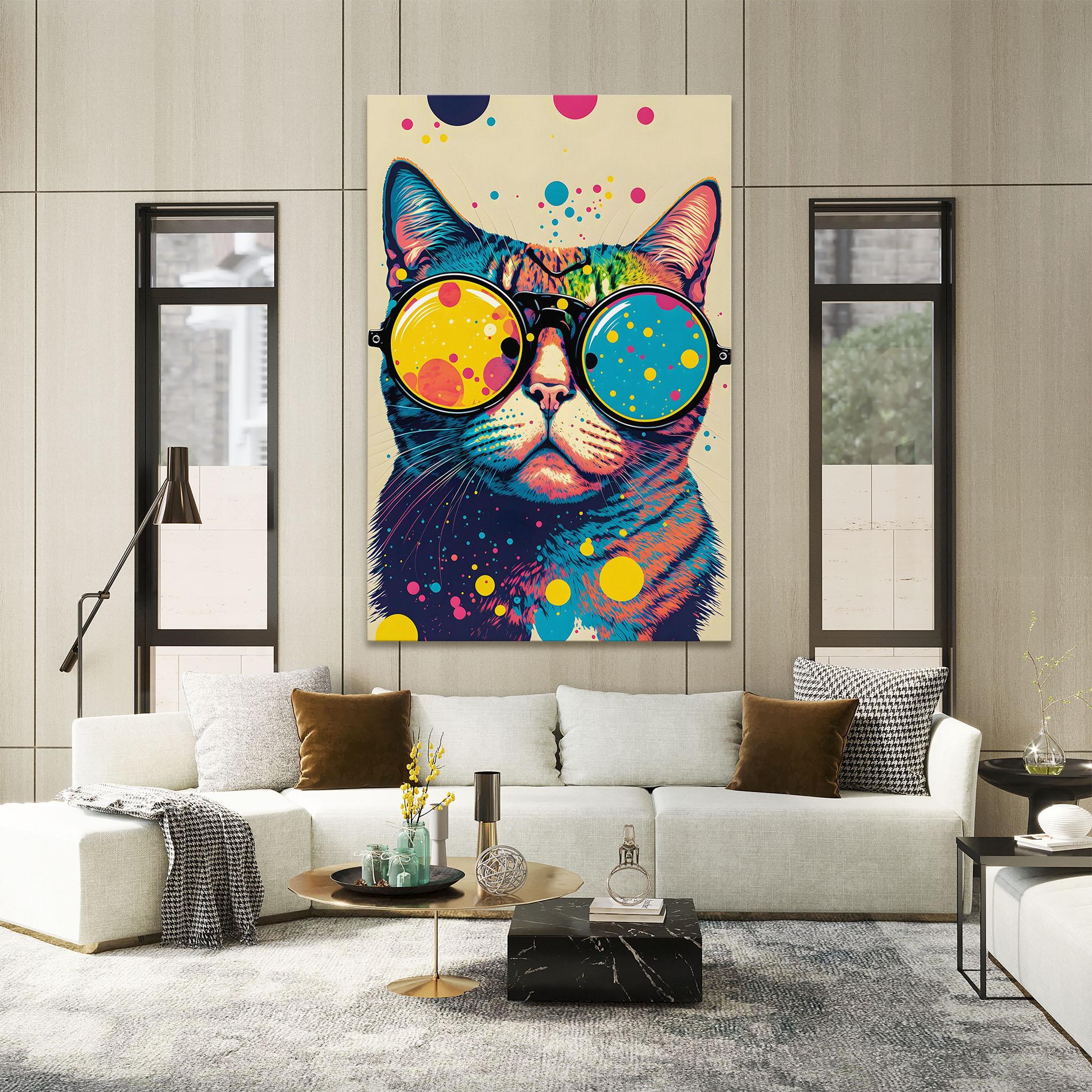 Leinwandbild Vintage Cat mockup 2