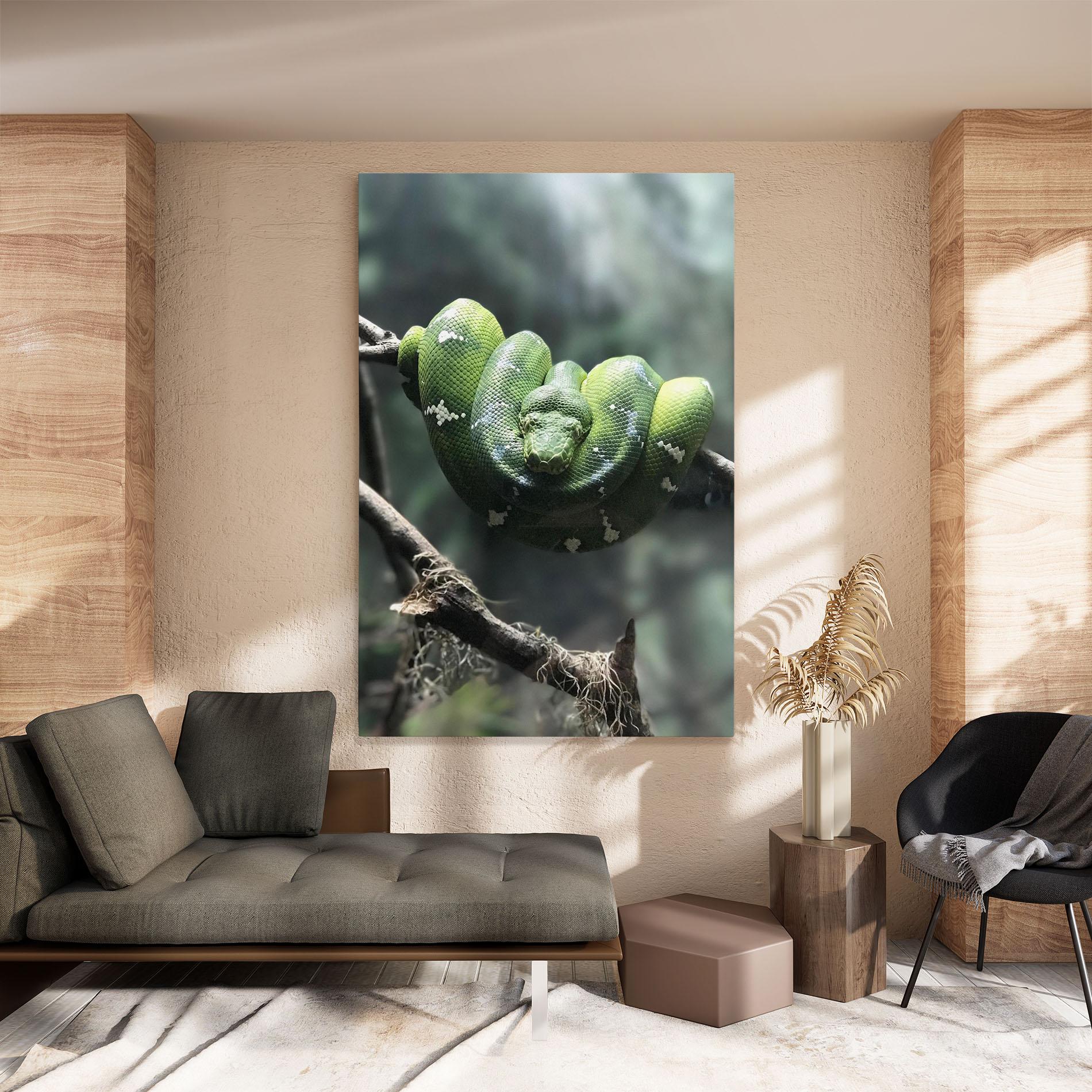 Leinwandbild Sleepy Snake mockup 8