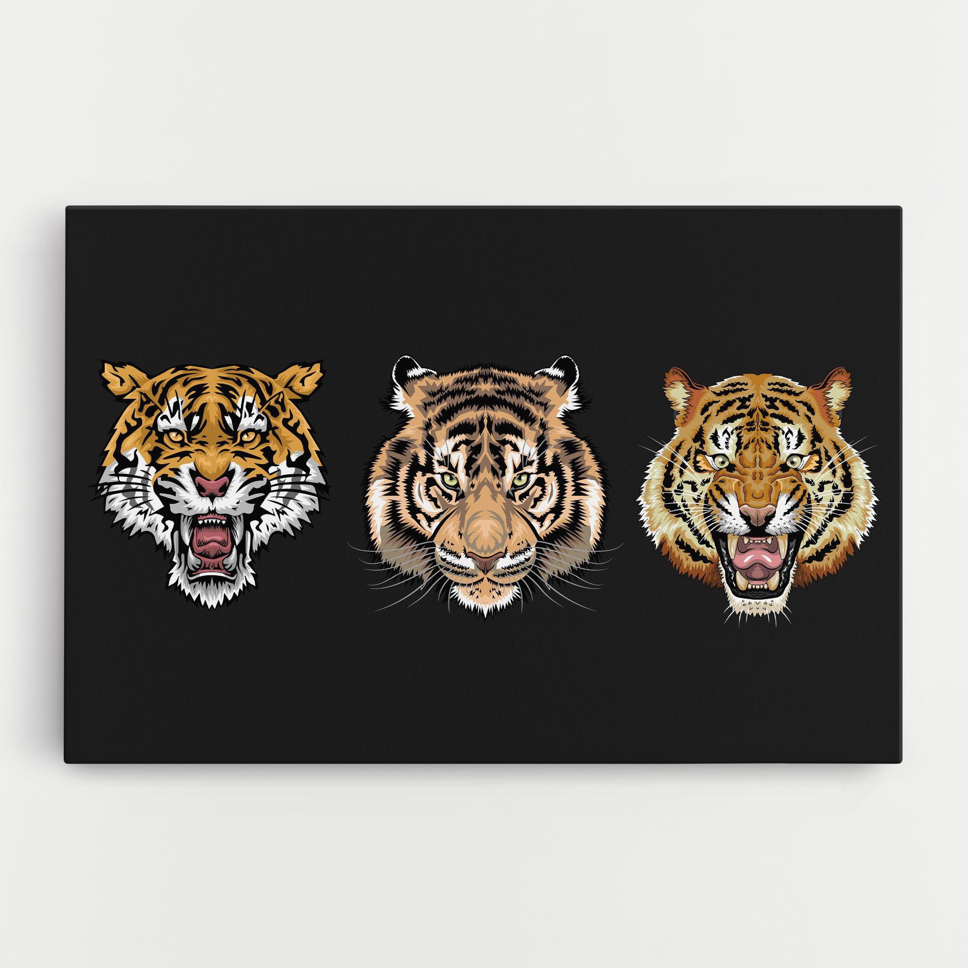 Leinwandbild 3 Tigers mockup 0