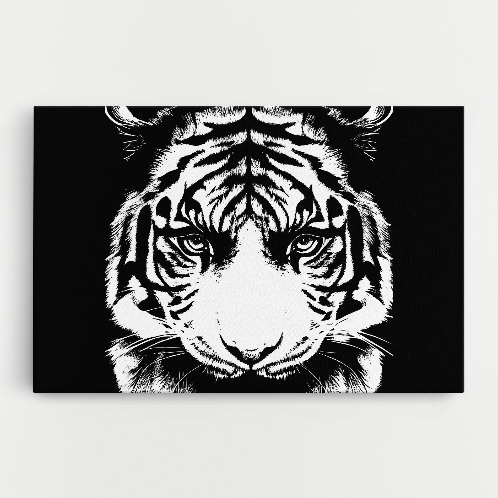 Leinwandbild Big Eyes Tiger mockup 0