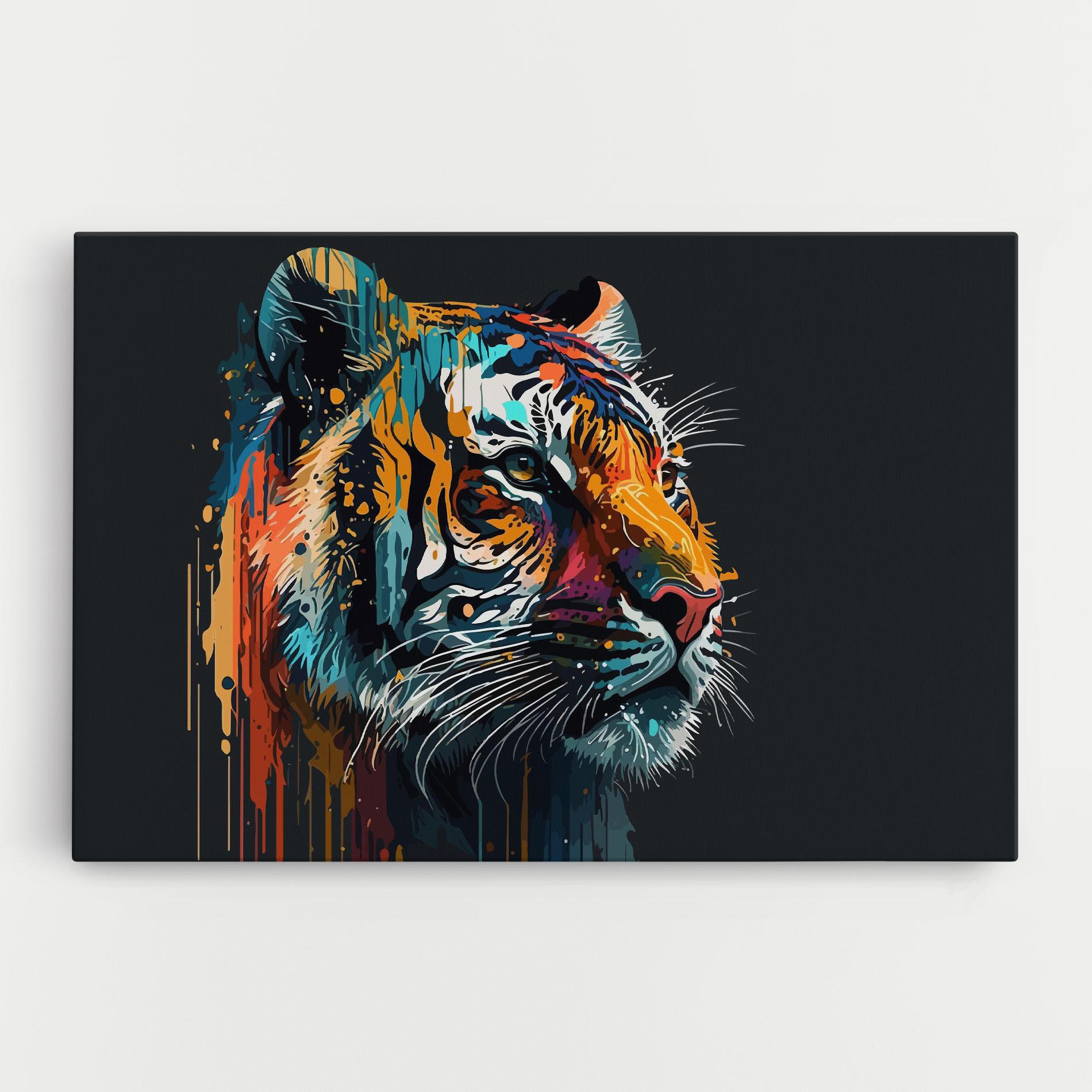 Leinwandbild Color Mix Tiger mockup 0