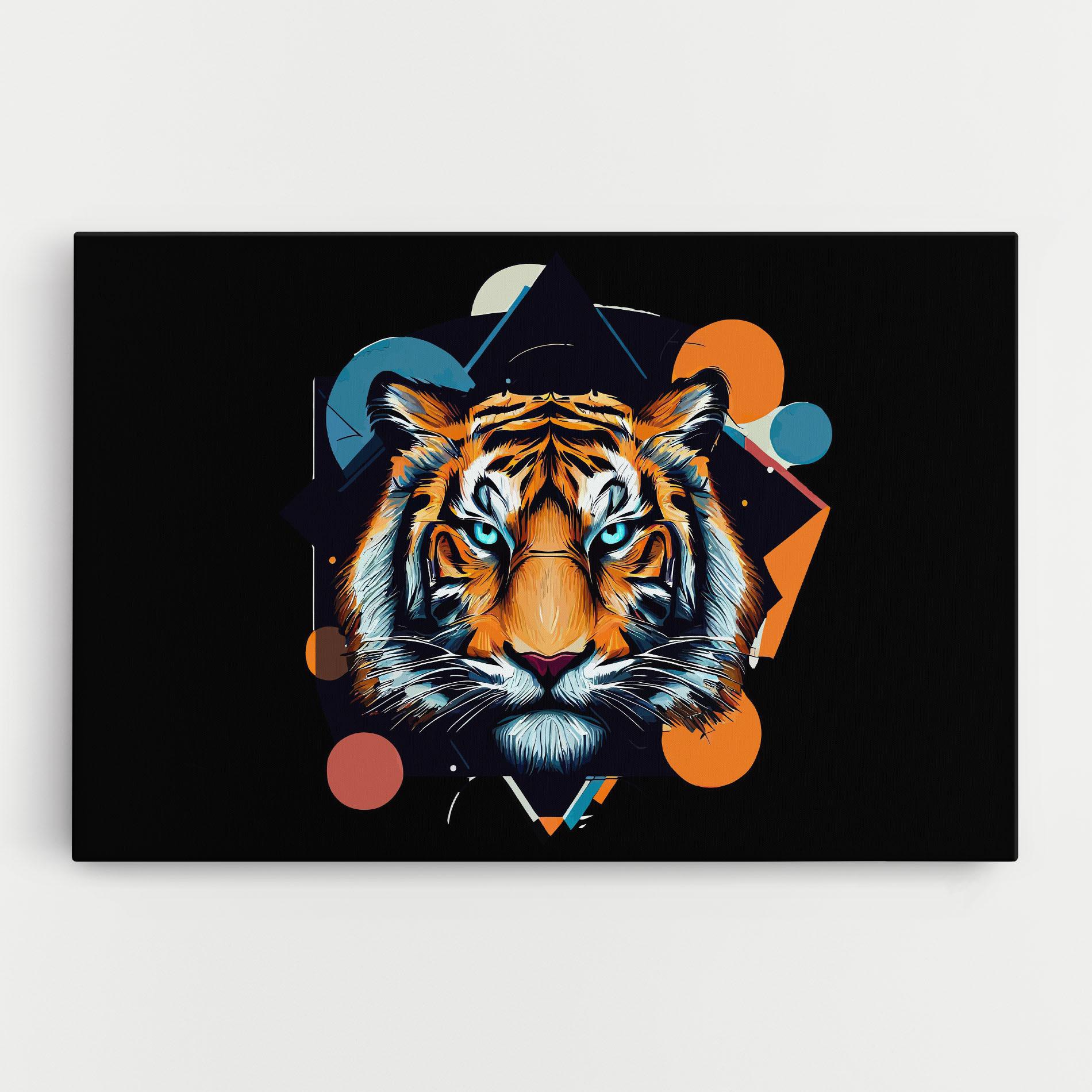 Leinwandbild Geometric Tiger mockup 0