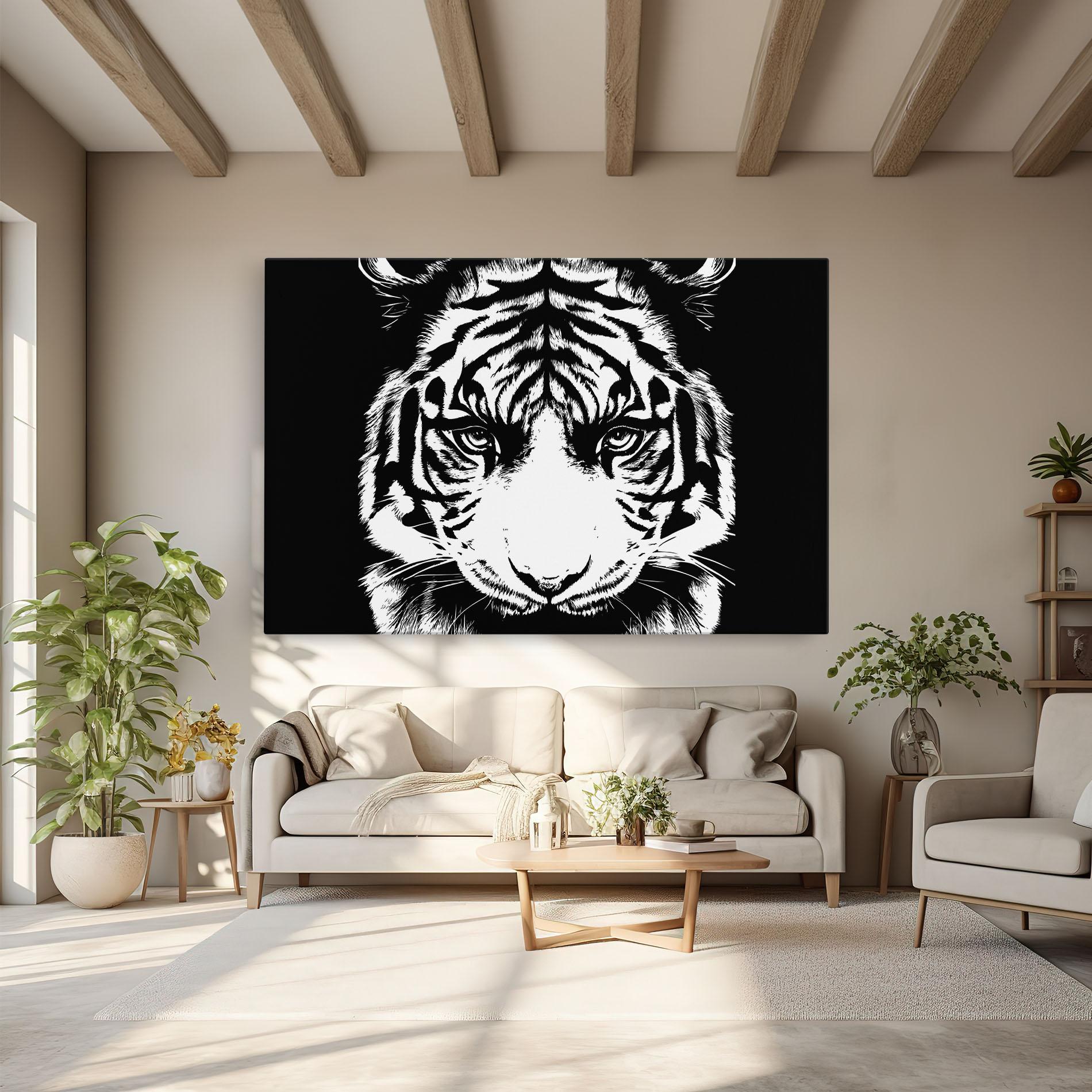 Leinwandbild Big Eyes Tiger mockup 6