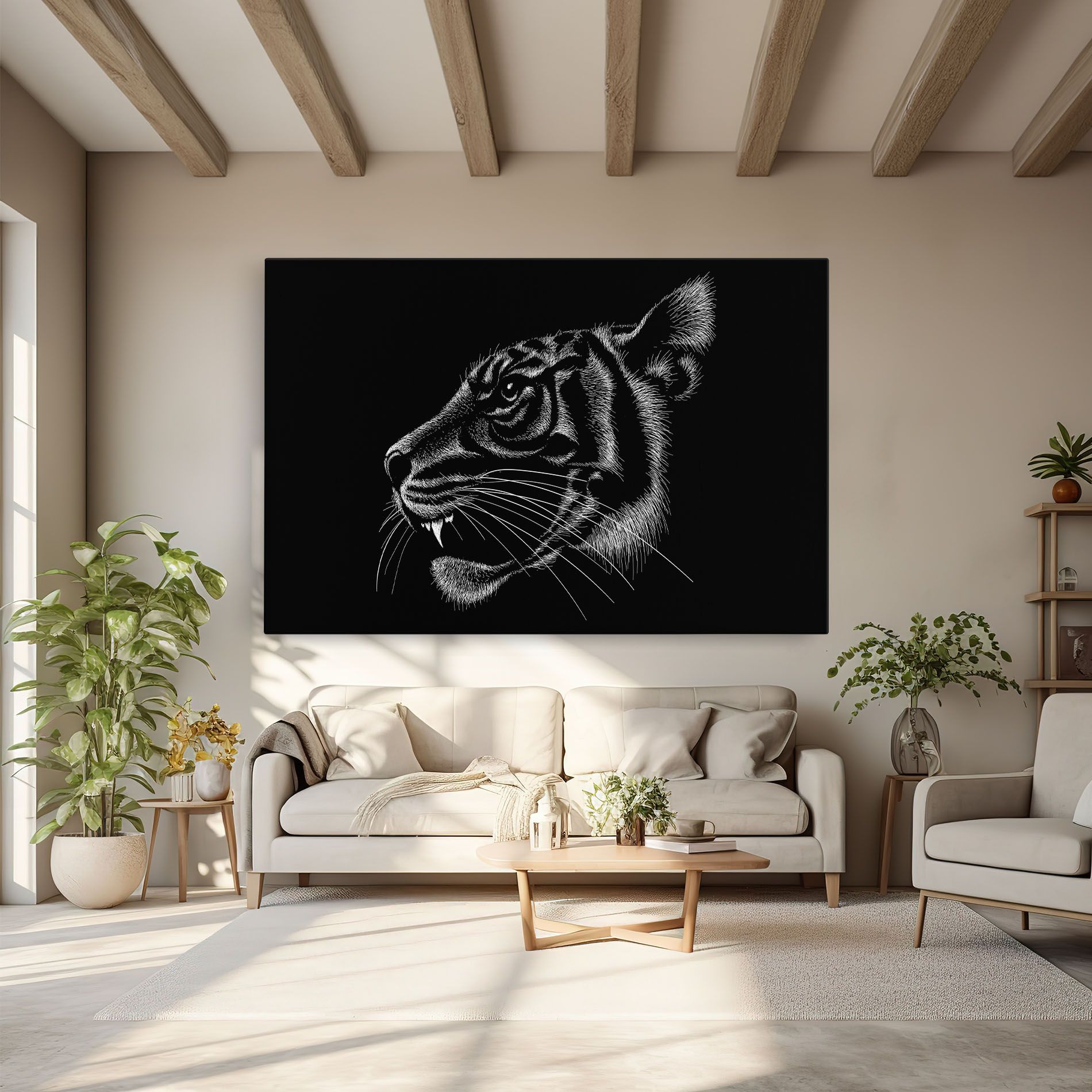 Tiger White Head mockup 6