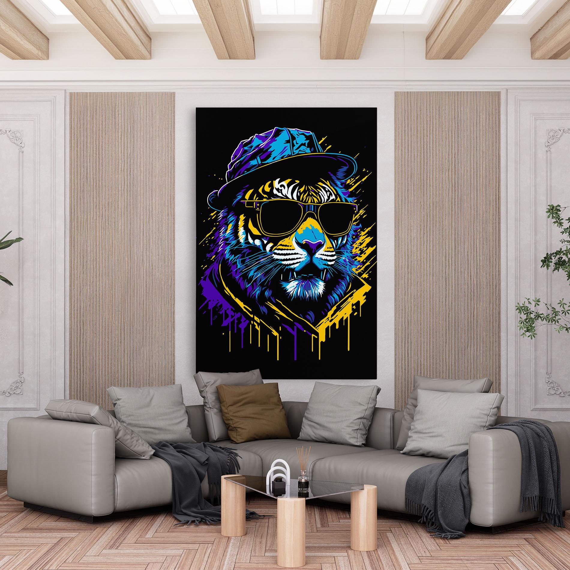 Leinwandbild Glasses Tiger mockup 6