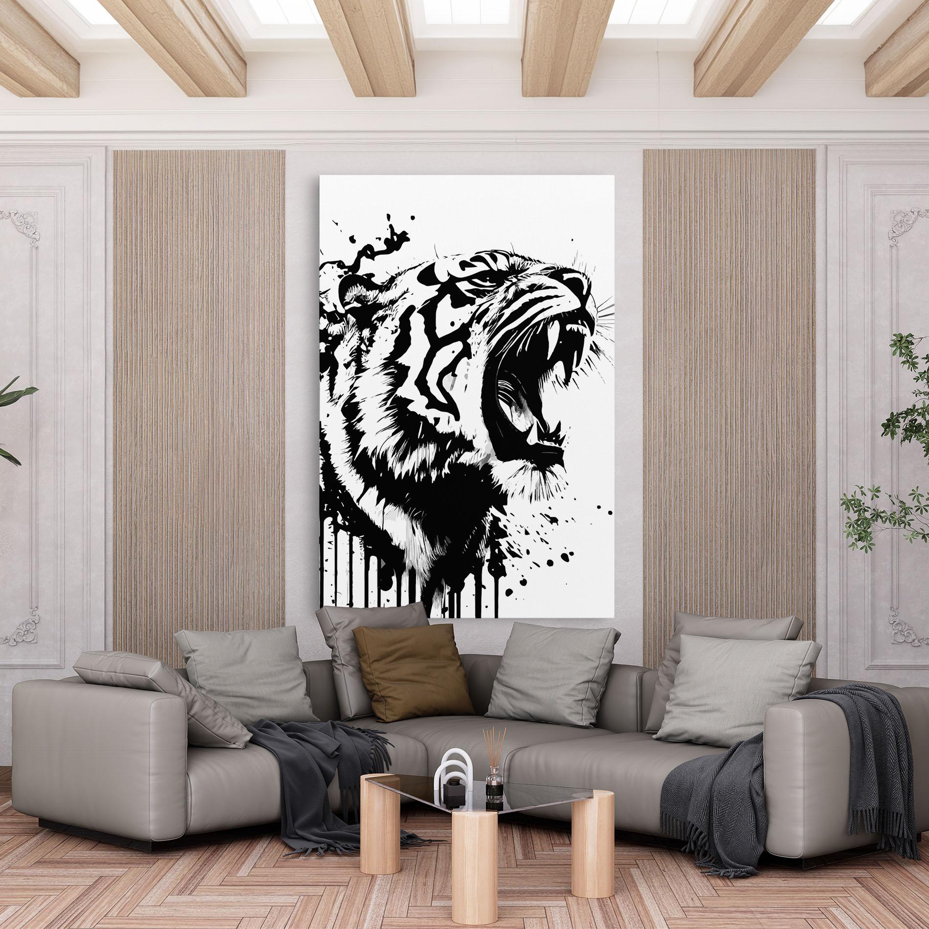 Leinwandbild Ink Art Tiger mockup 6