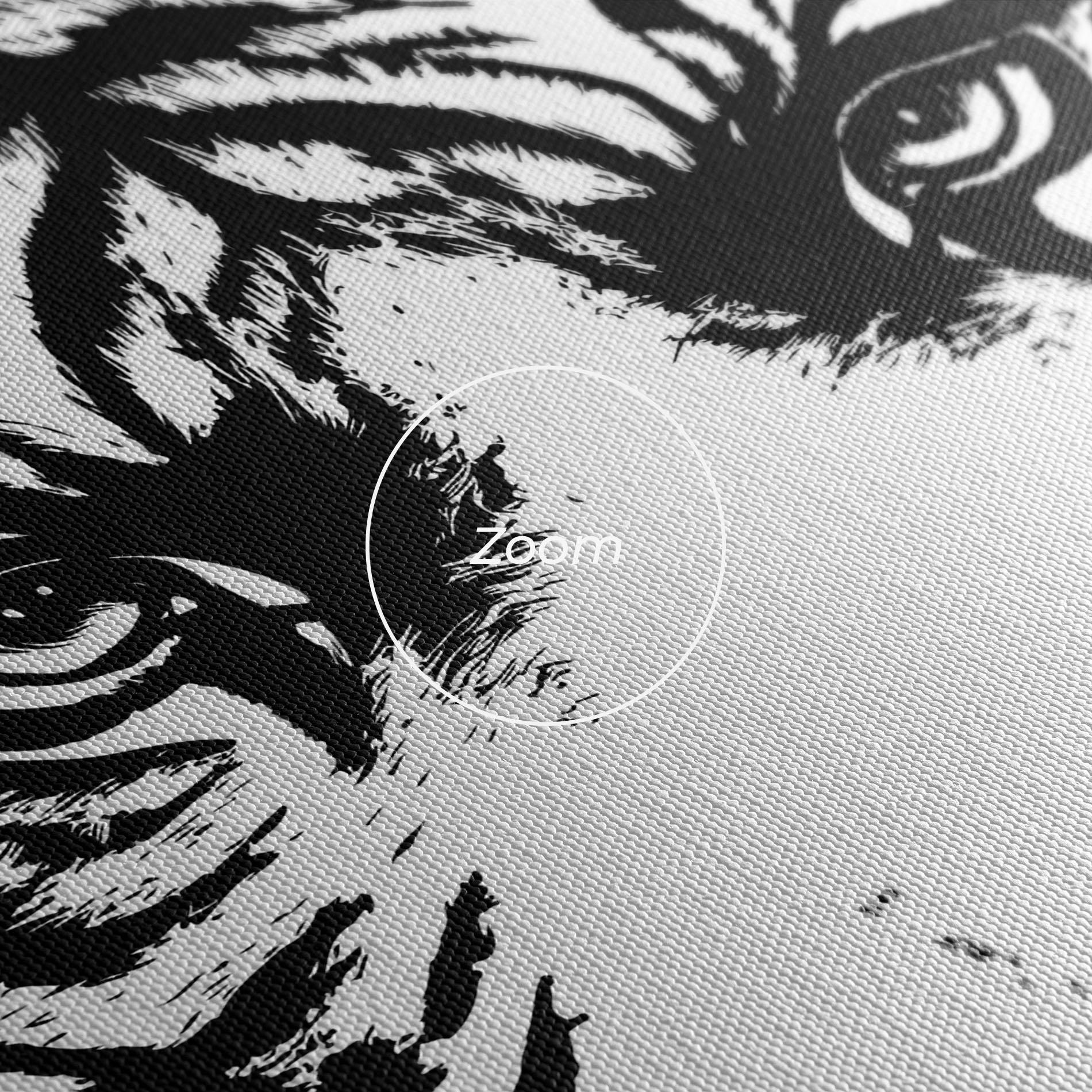 Leinwandbild Big Eyes Tiger mockup 3