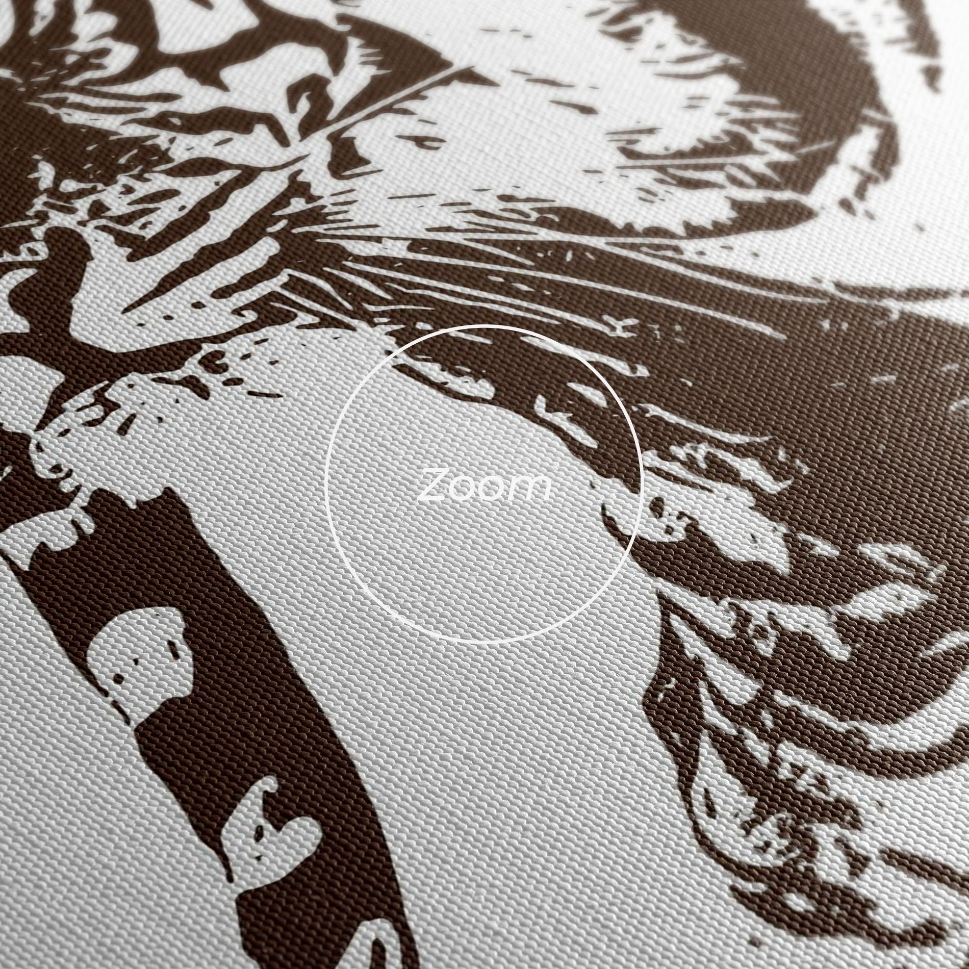 Leinwandbild Brown Line Tiger mockup 3