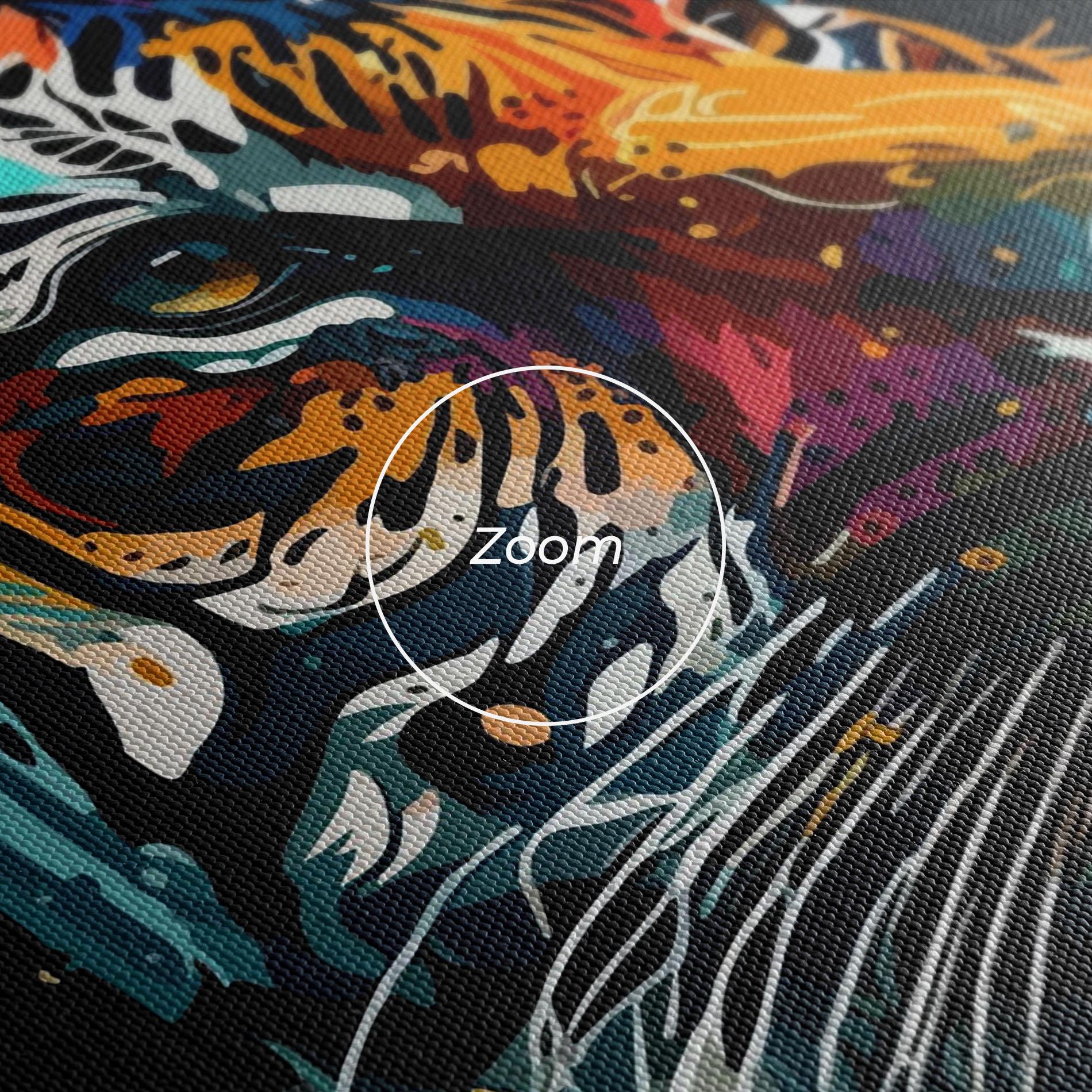 Leinwandbild Color Mix Tiger mockup 3