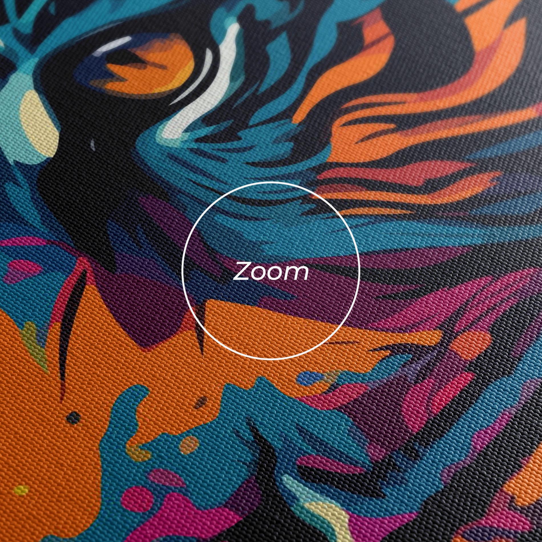 Leinwandbild Colorful Tiger mockup 3