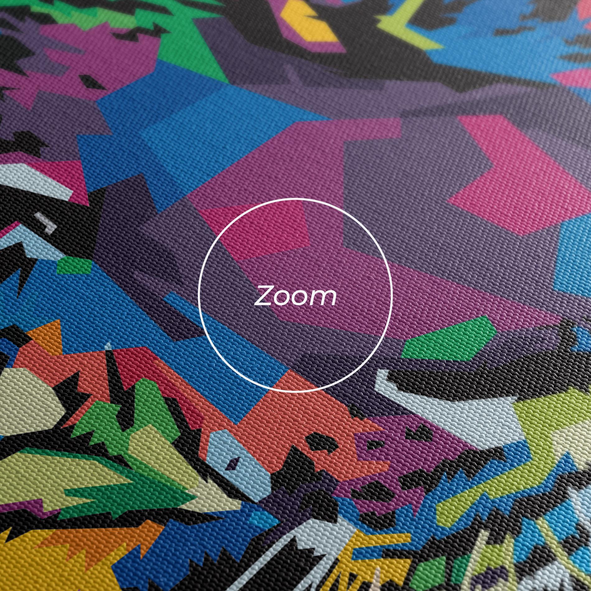 Leinwandbild Mix Color Tiger mockup 3