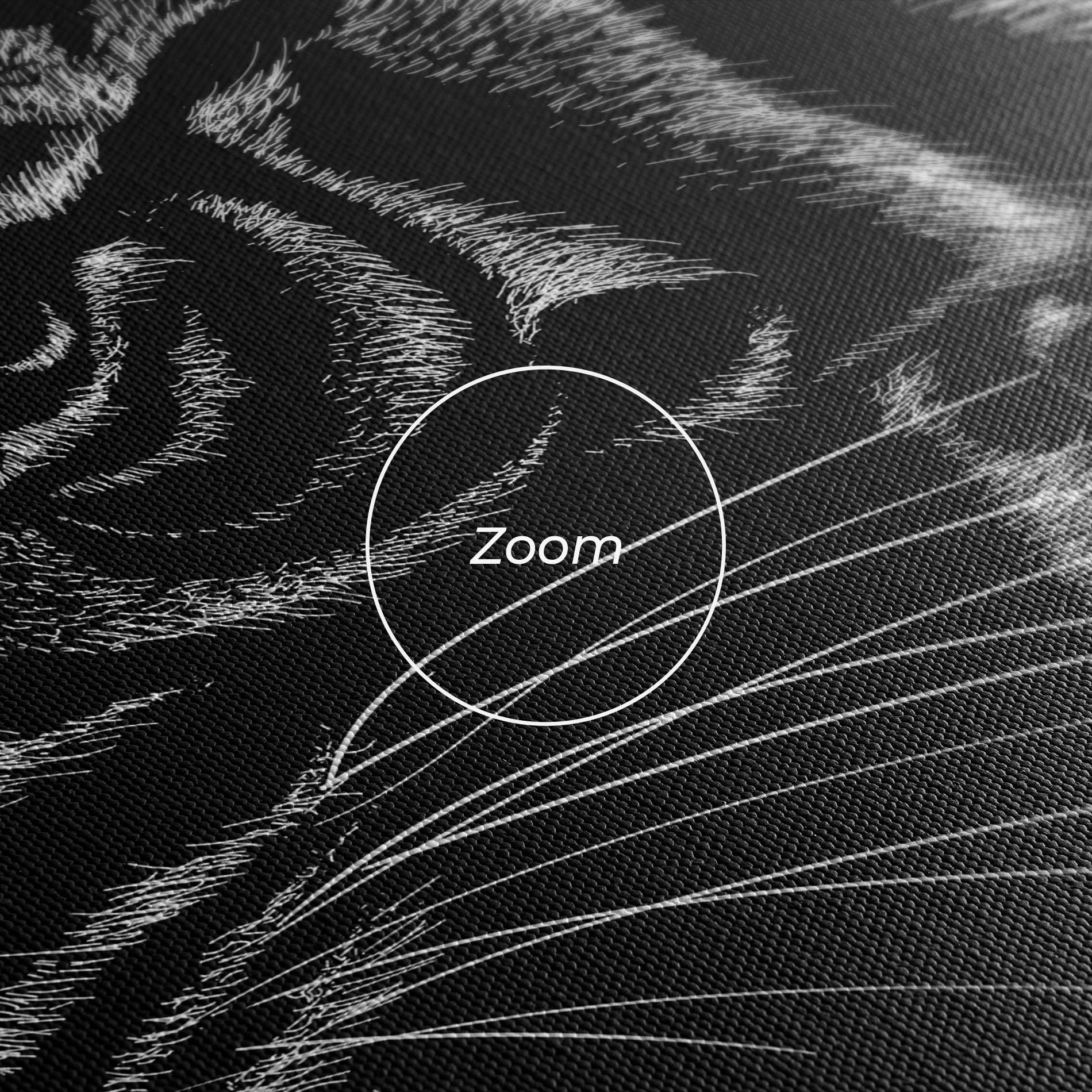 Leinwandbild Tiger White Head mockup 3