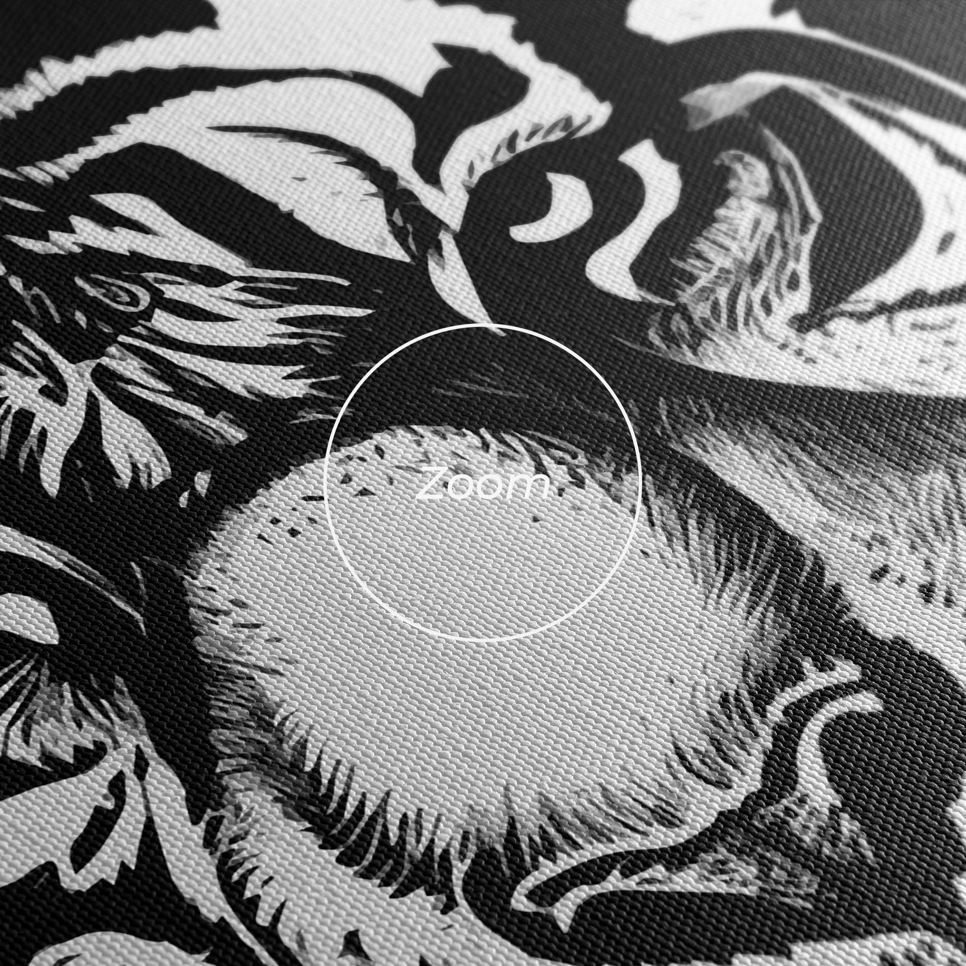 Leinwandbild White Tiger Grey mockup 3