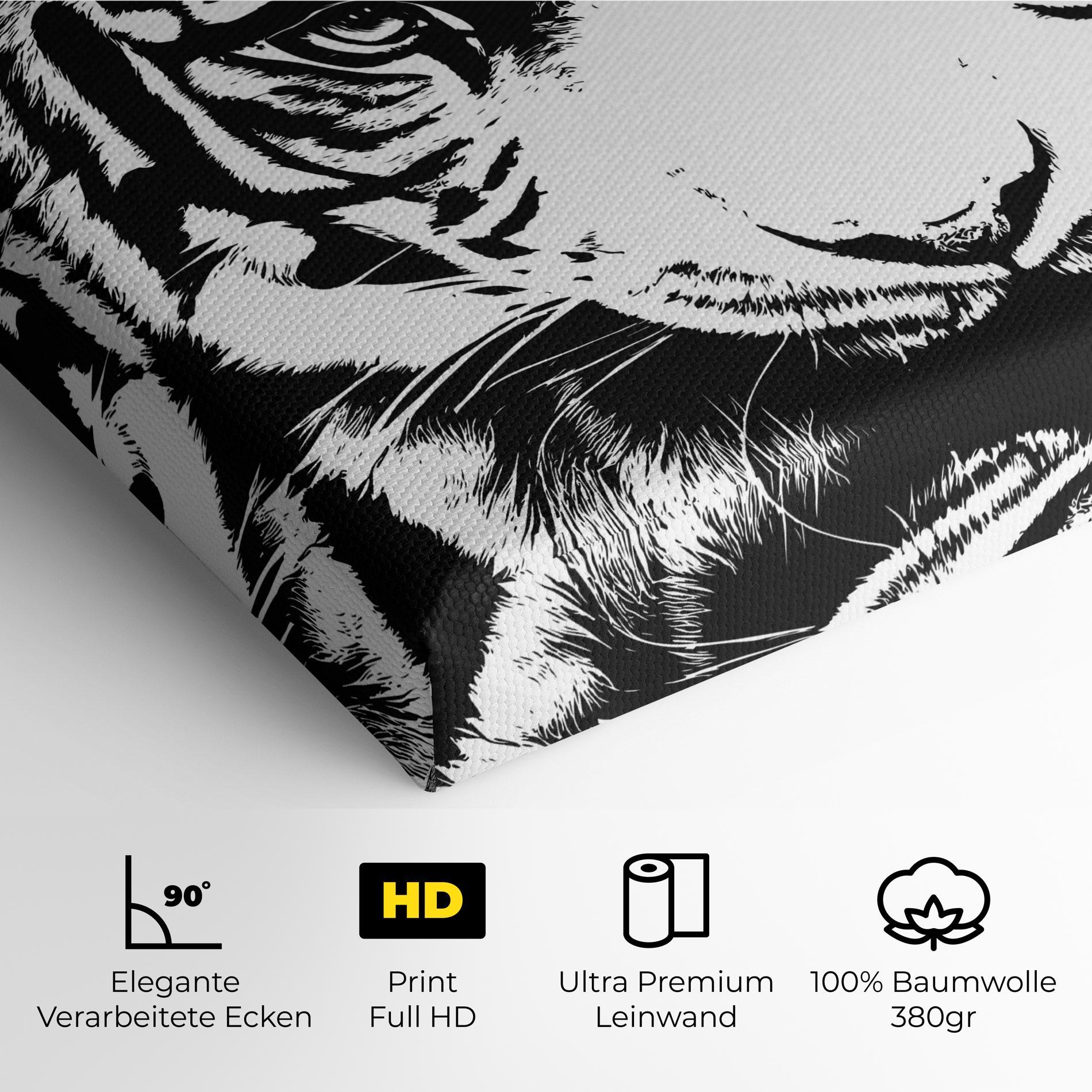 Leinwandbild Big Eyes Tiger mockup 4