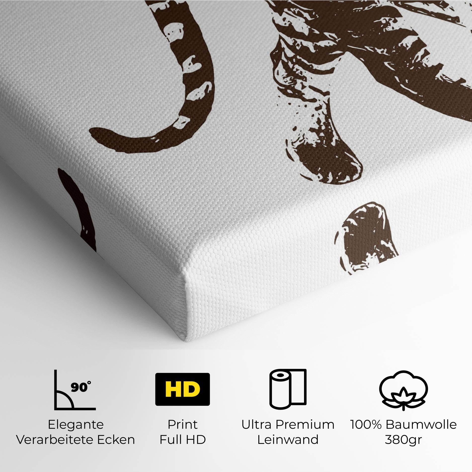 Leinwandbild Brown Line Tiger mockup 4