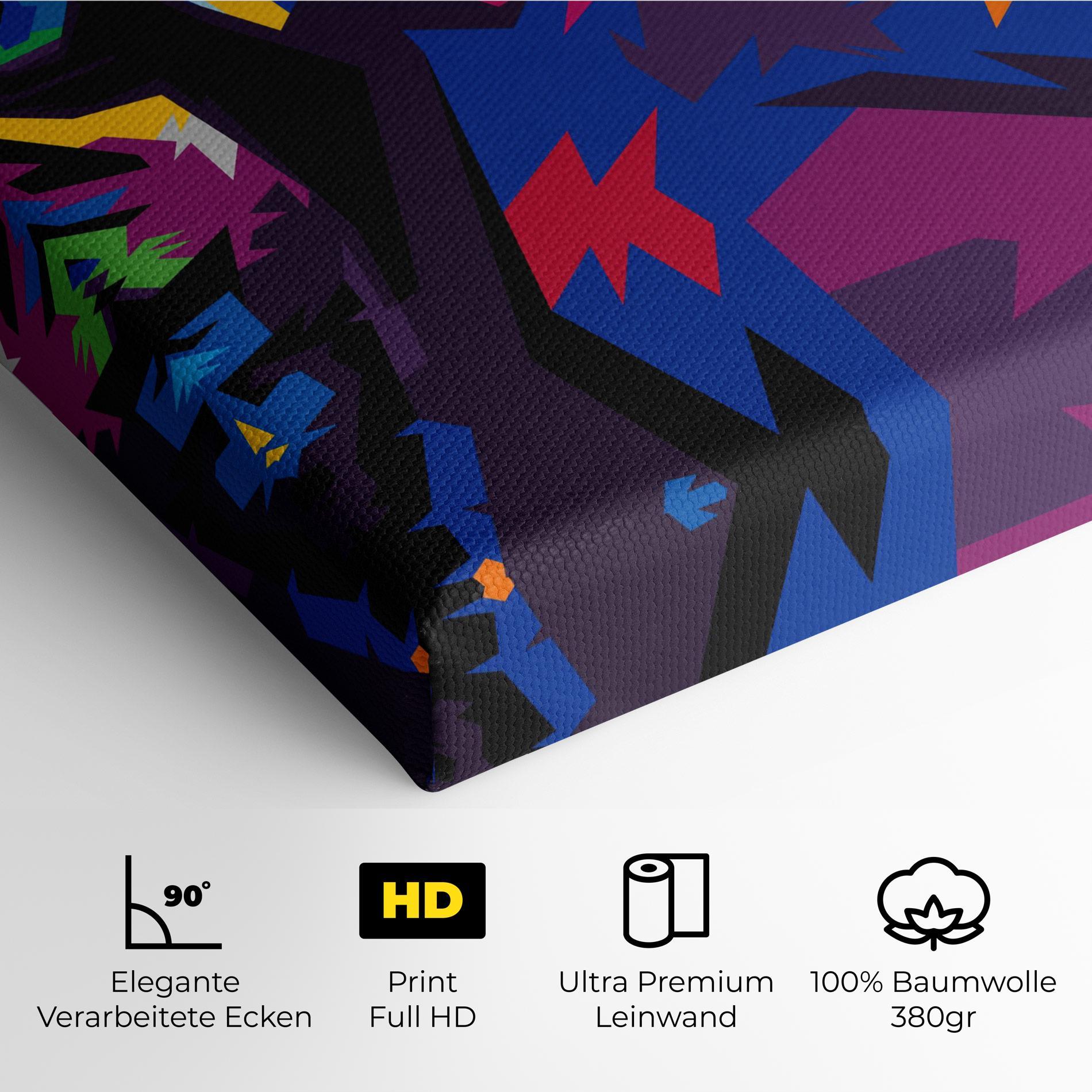 Leinwandbild Colourul Tiger Eyes mockup 4