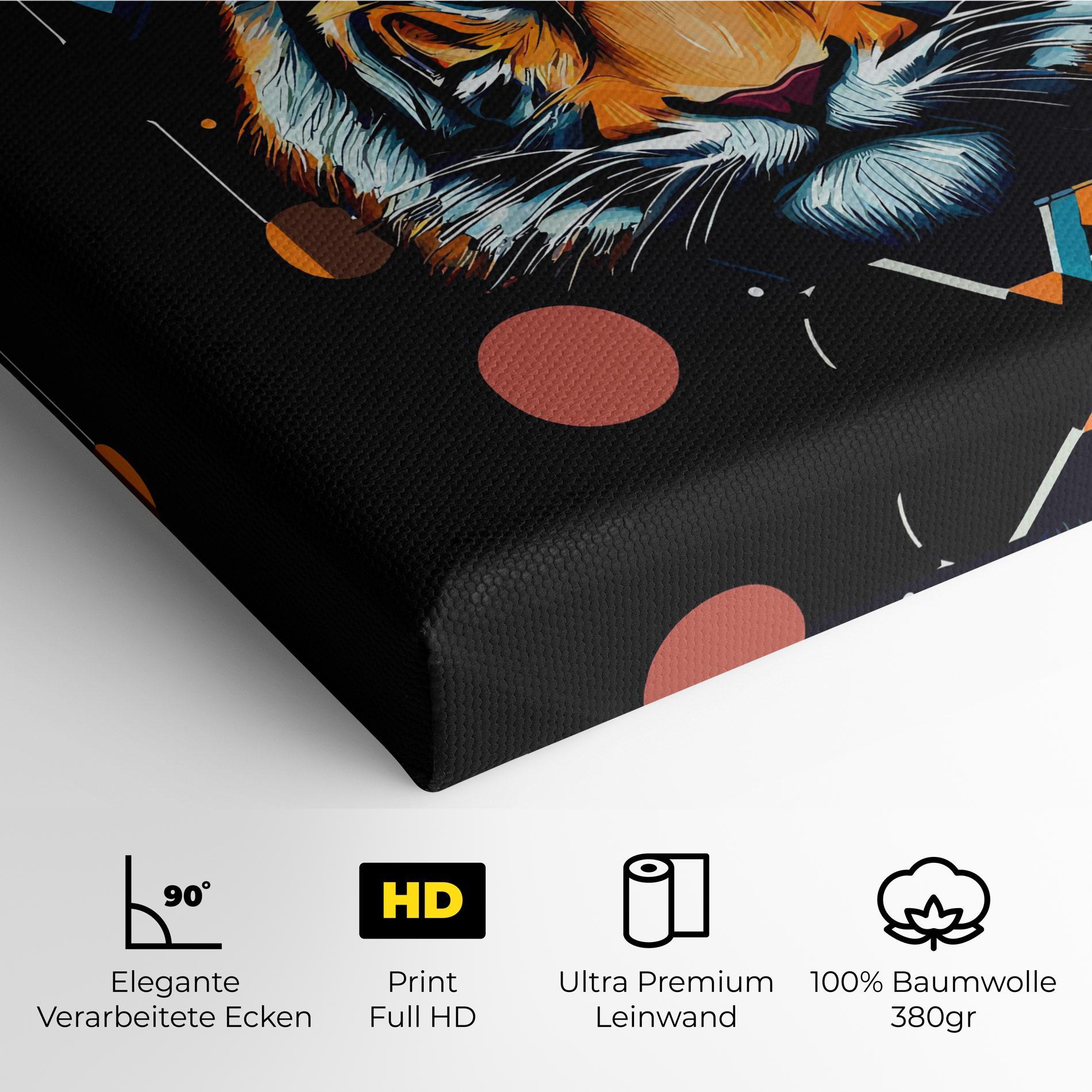 Leinwandbild Geometric Tiger mockup 4