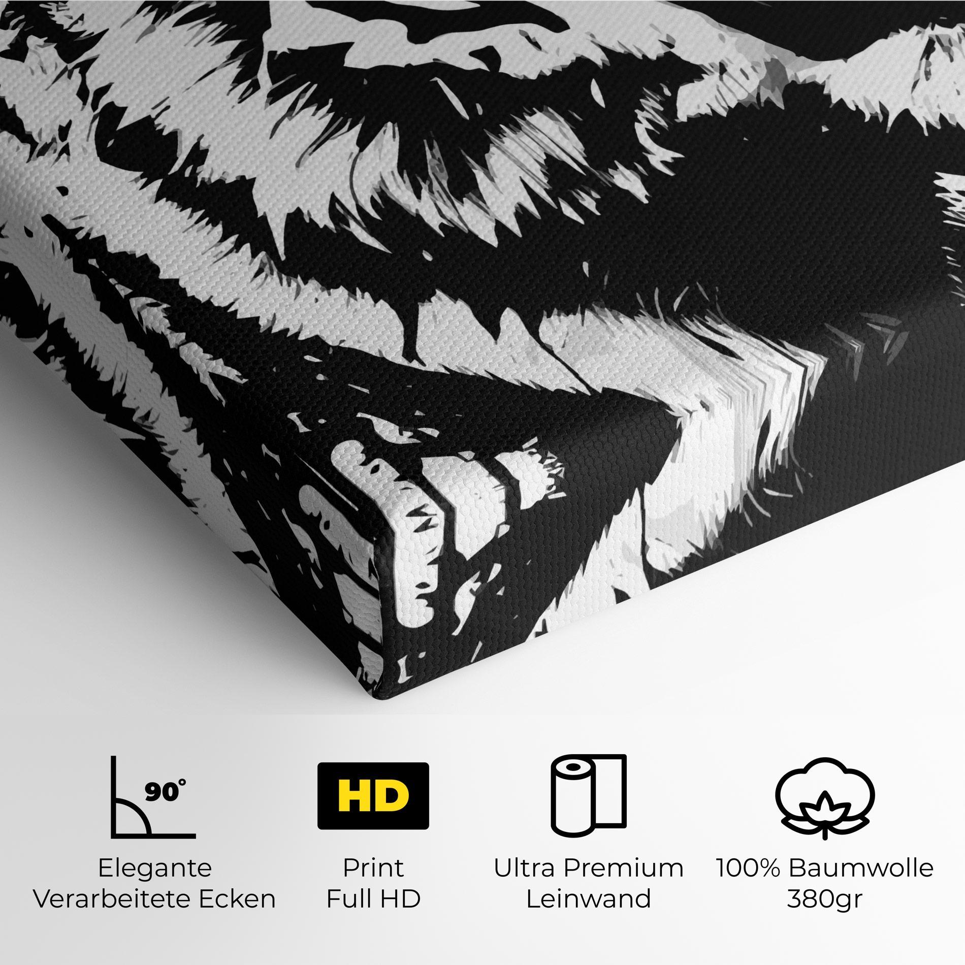 Leinwandbild Ink Art Tiger mockup 4