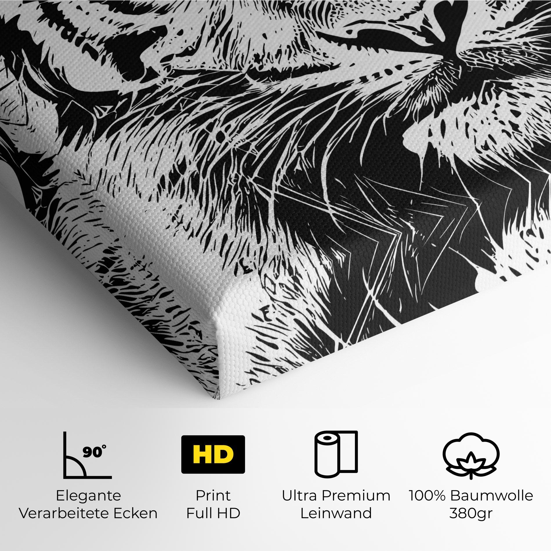 Leinwandbild Pretty Tiger Head mockup 4