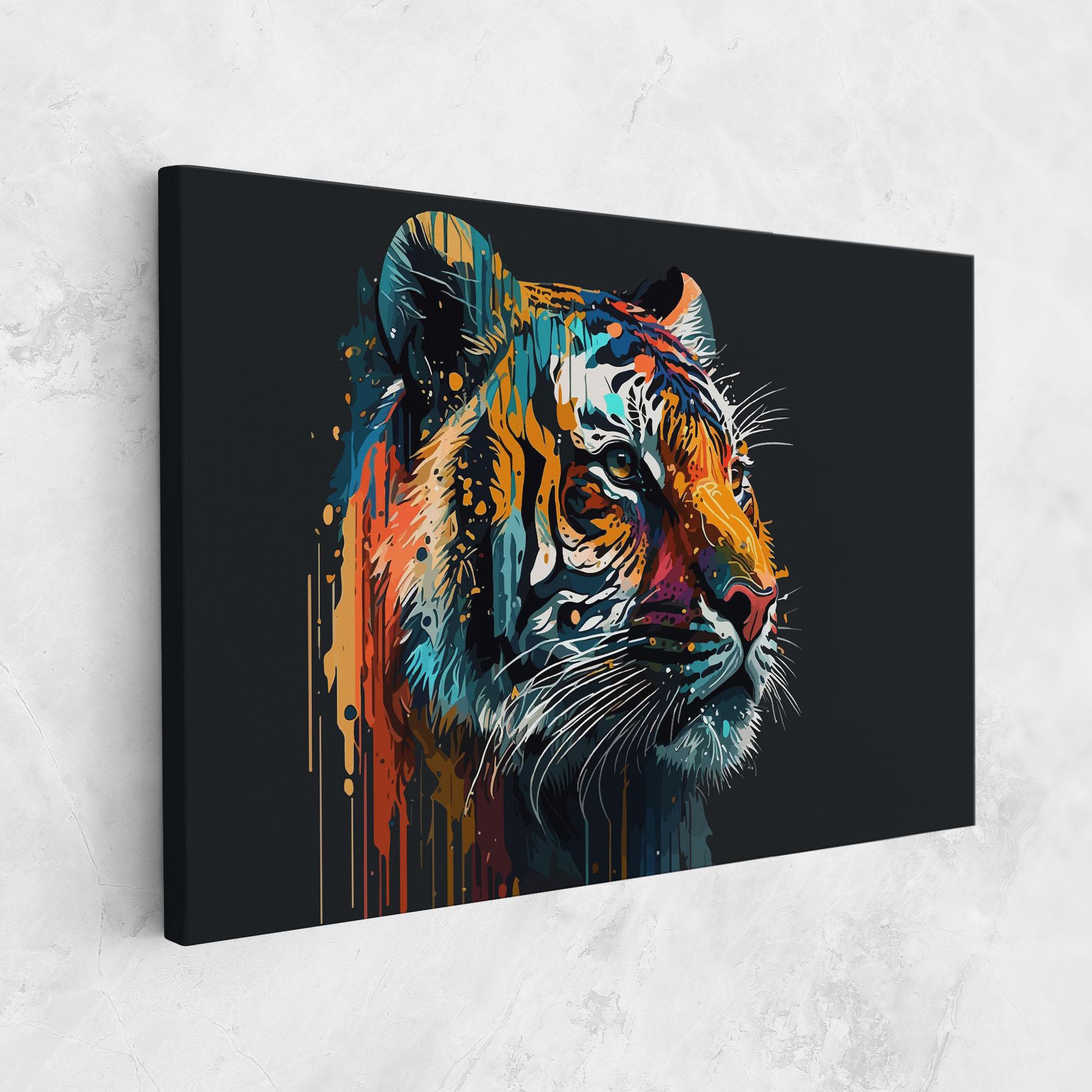 Leinwandbild Color Mix Tiger mockup 1