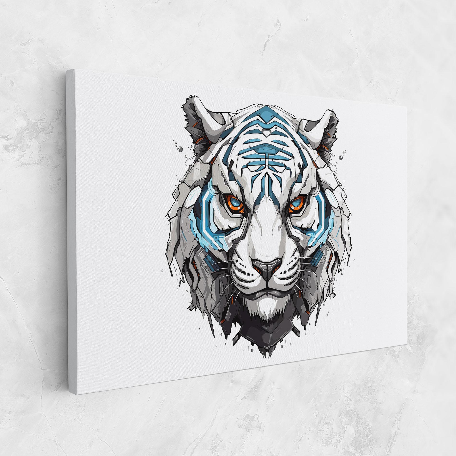 Leinwandbild Cyborg Tiger mockup 1