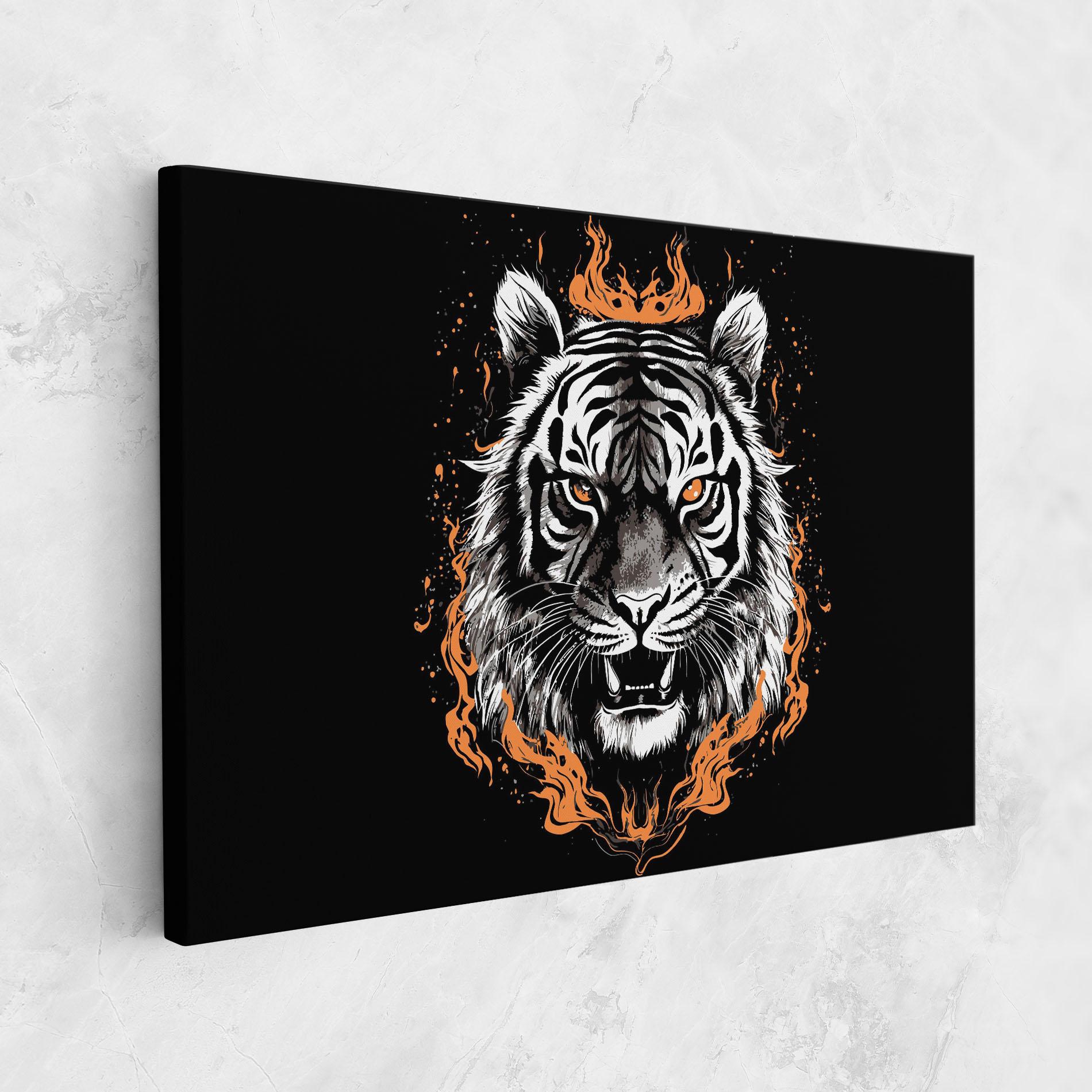 Leinwandbild Fire Tiger mockup 1