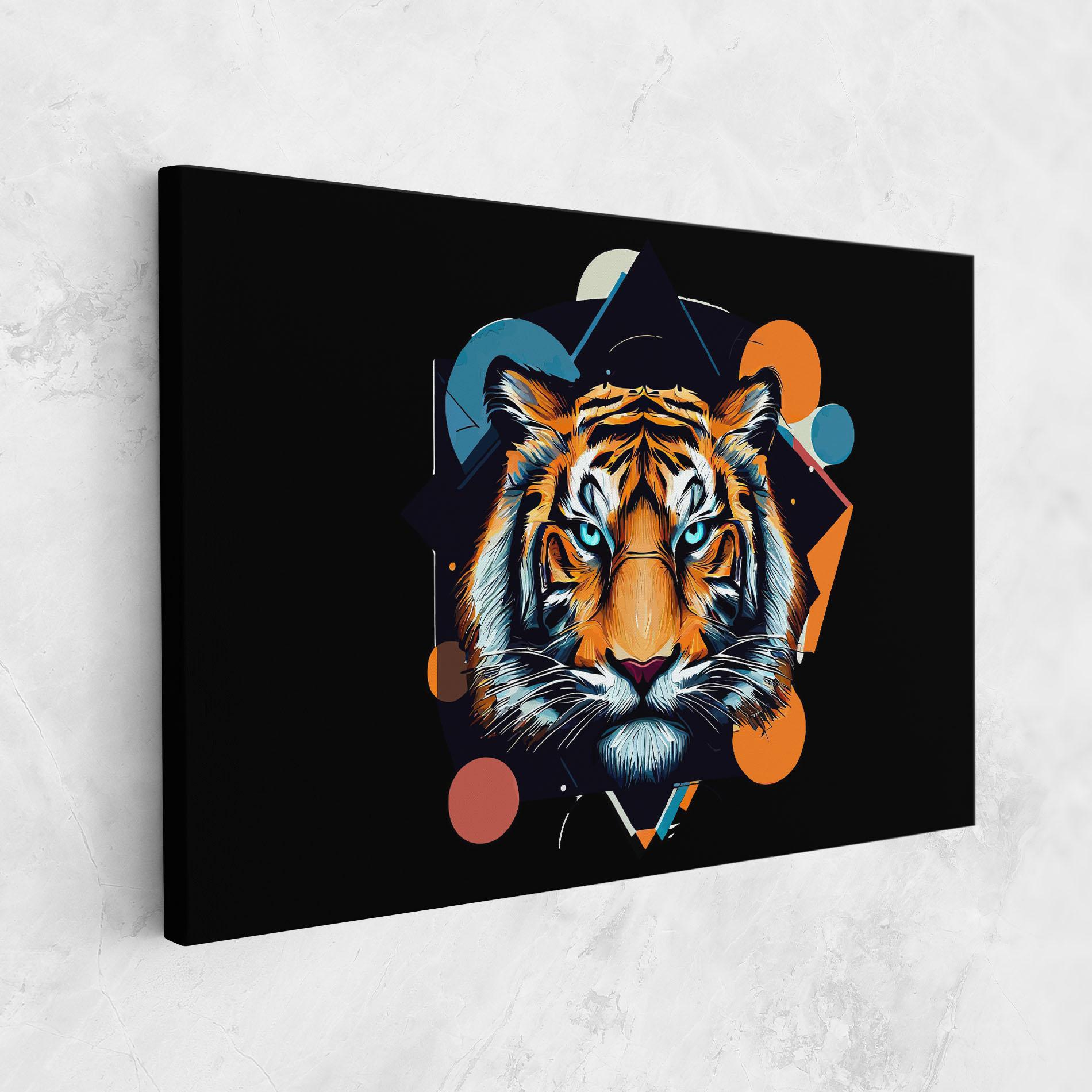 Leinwandbild Geometric Tiger mockup 1