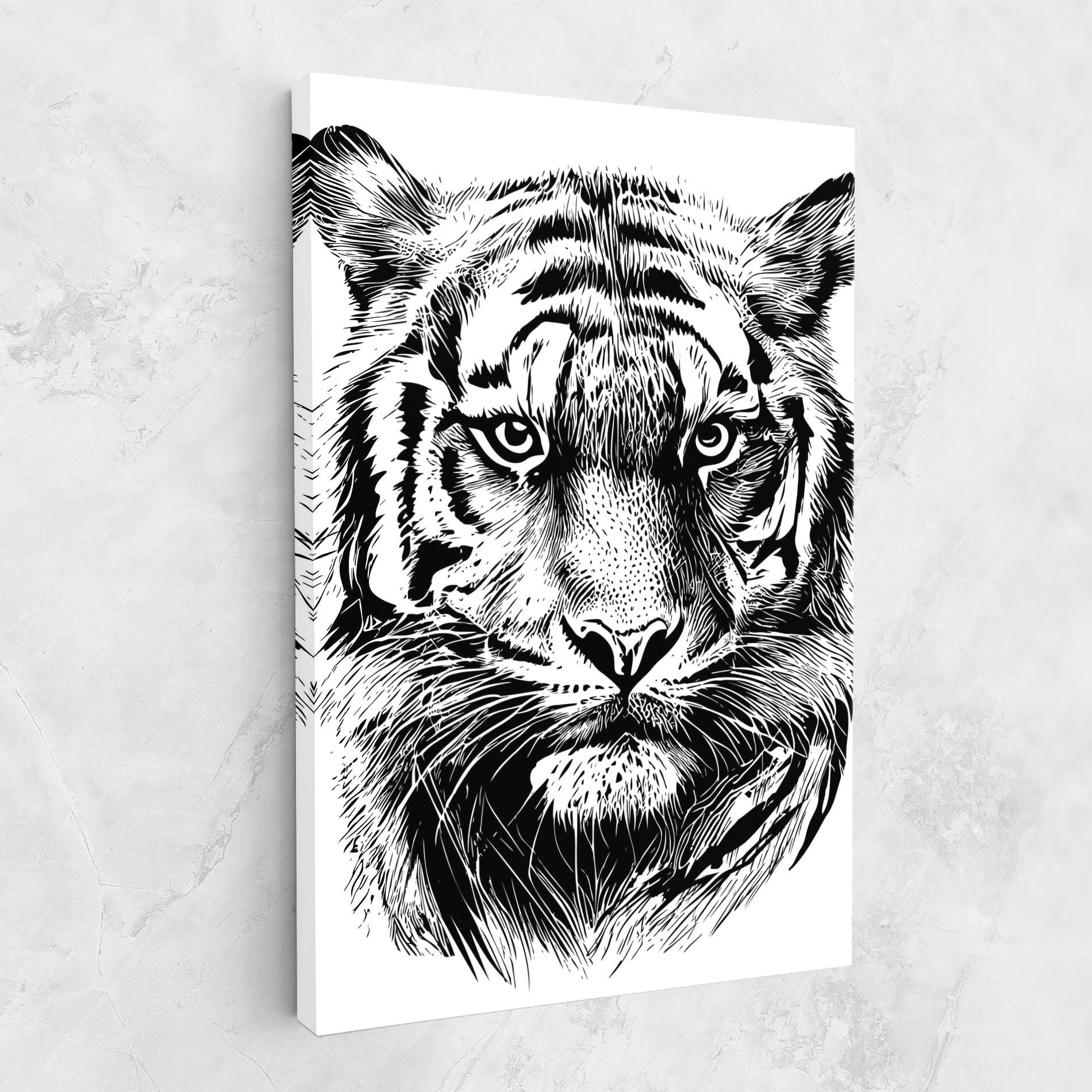 Leinwandbild Pretty Tiger Head mockup 1