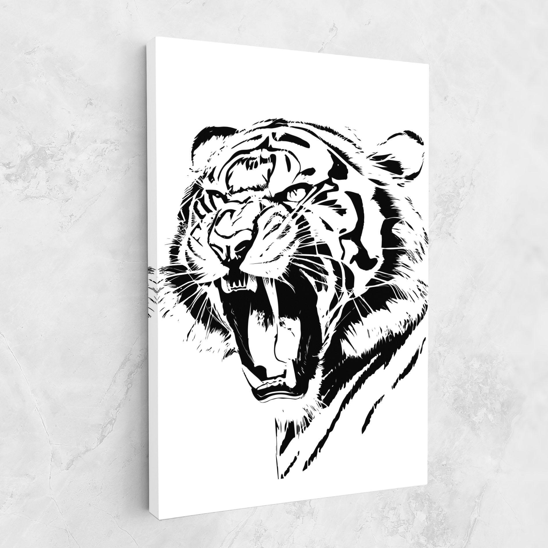 Leinwandbild Roaring Tiger mockup 1