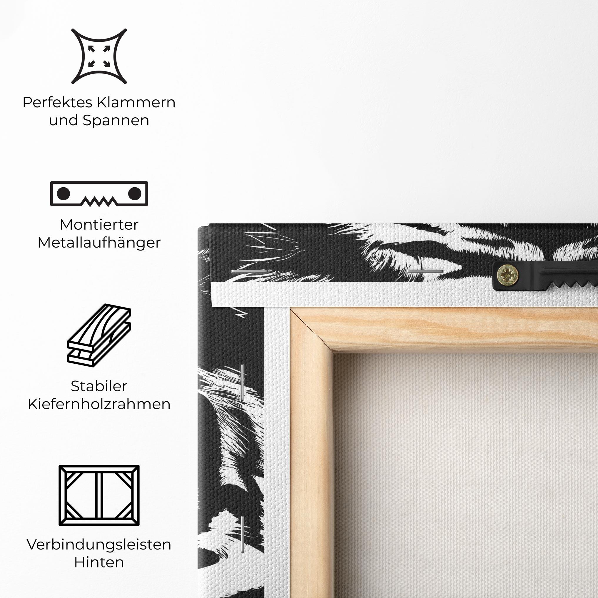Leinwandbild Big Eyes Tiger mockup 5