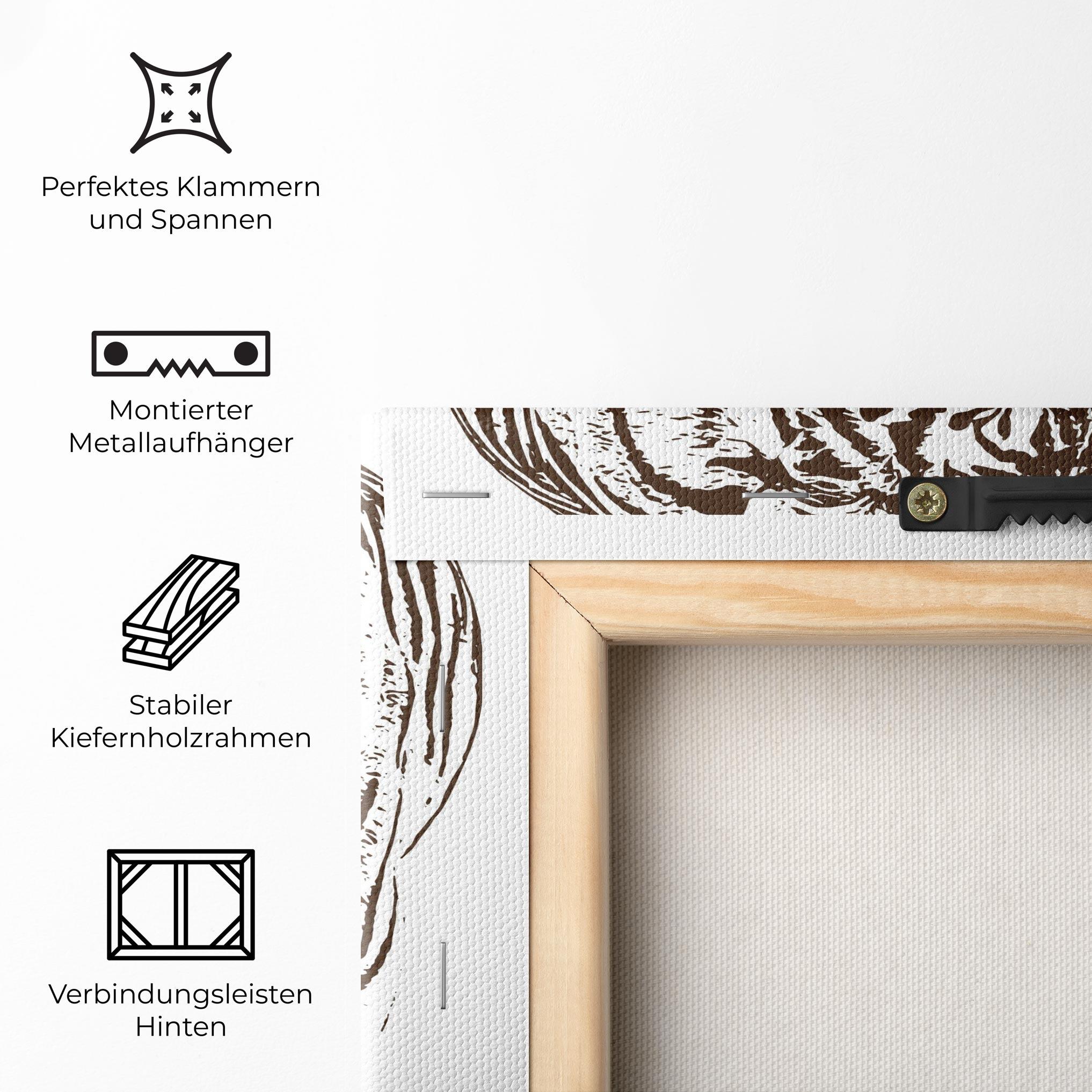 Leinwandbild Brown Line Tiger mockup 5