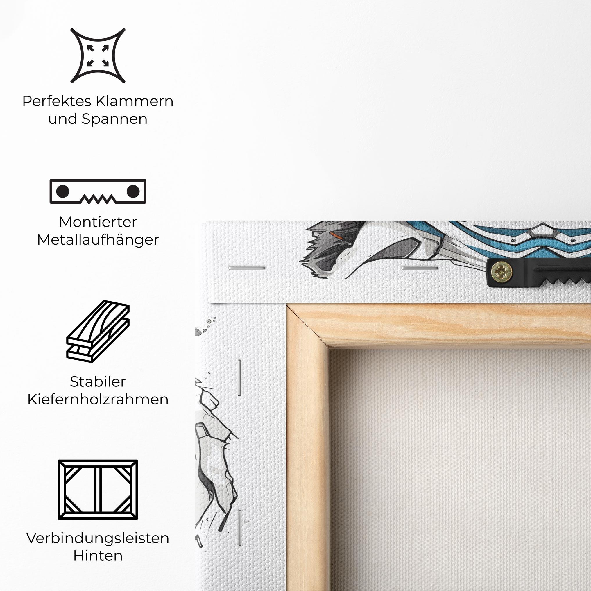Leinwandbild Cyborg Tiger mockup 5
