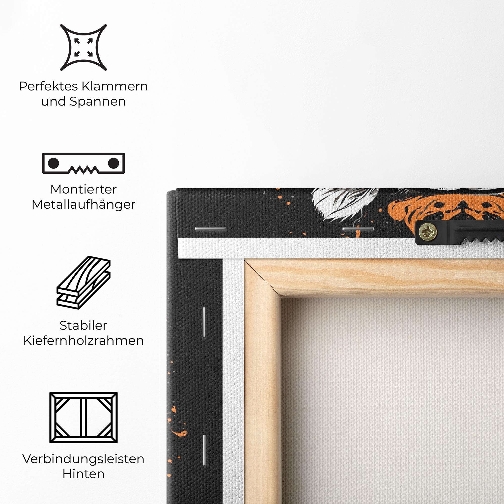 Leinwandbild Fire Tiger mockup 5