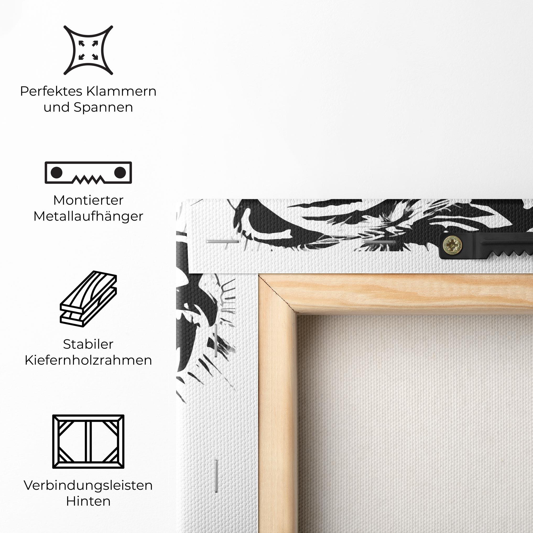 Leinwandbild Ink Art Tiger mockup 5