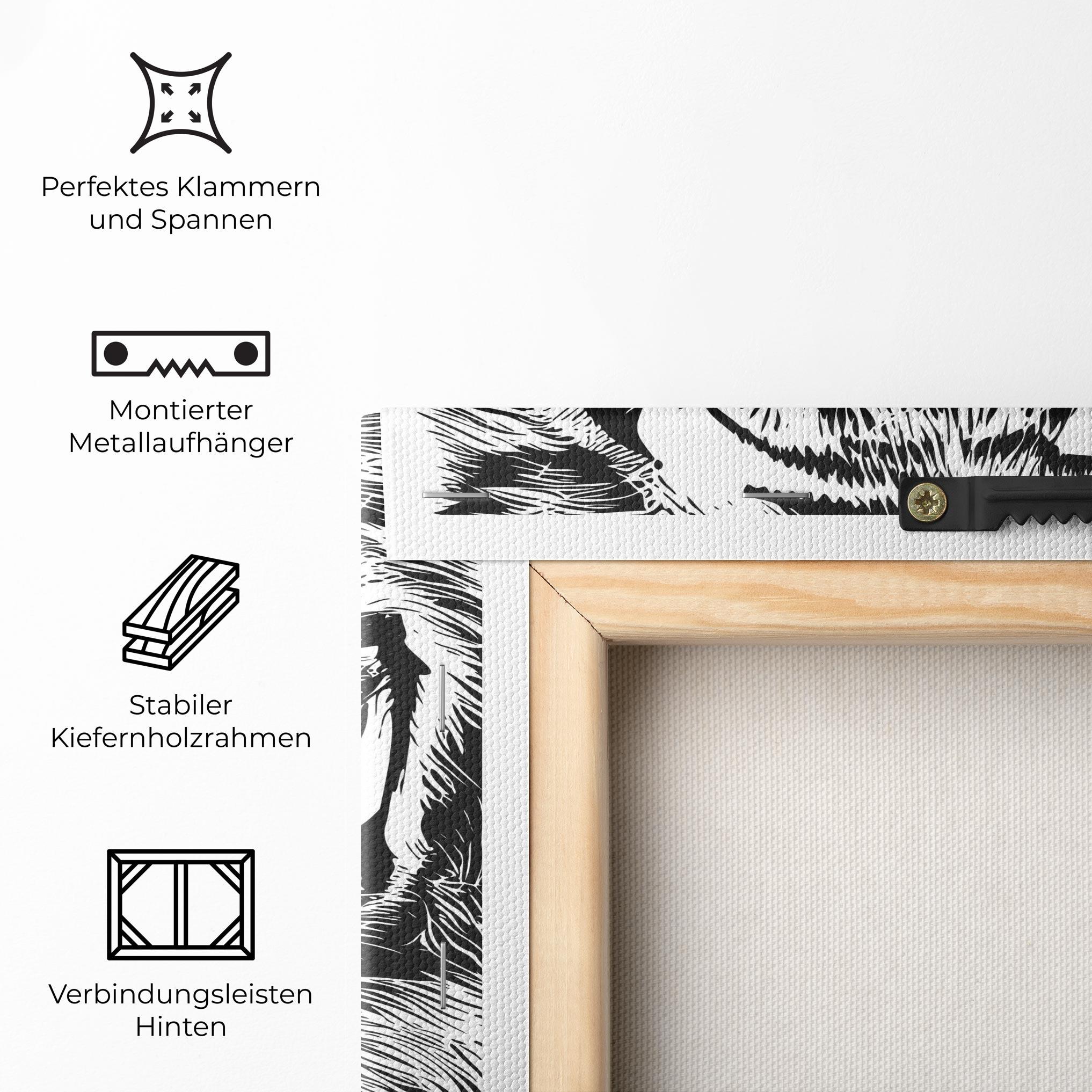Leinwandbild Pretty Tiger Head mockup 5