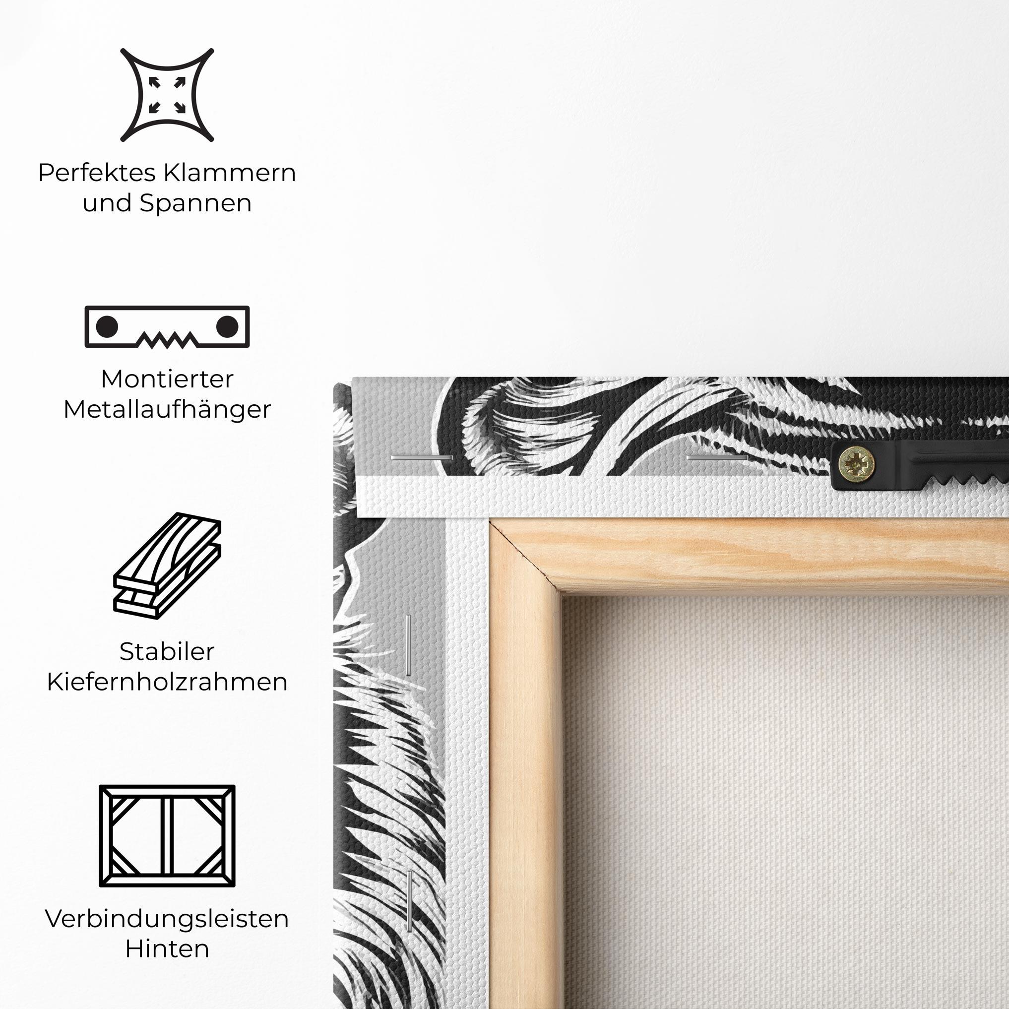 Leinwandbild White Tiger Grey mockup 5