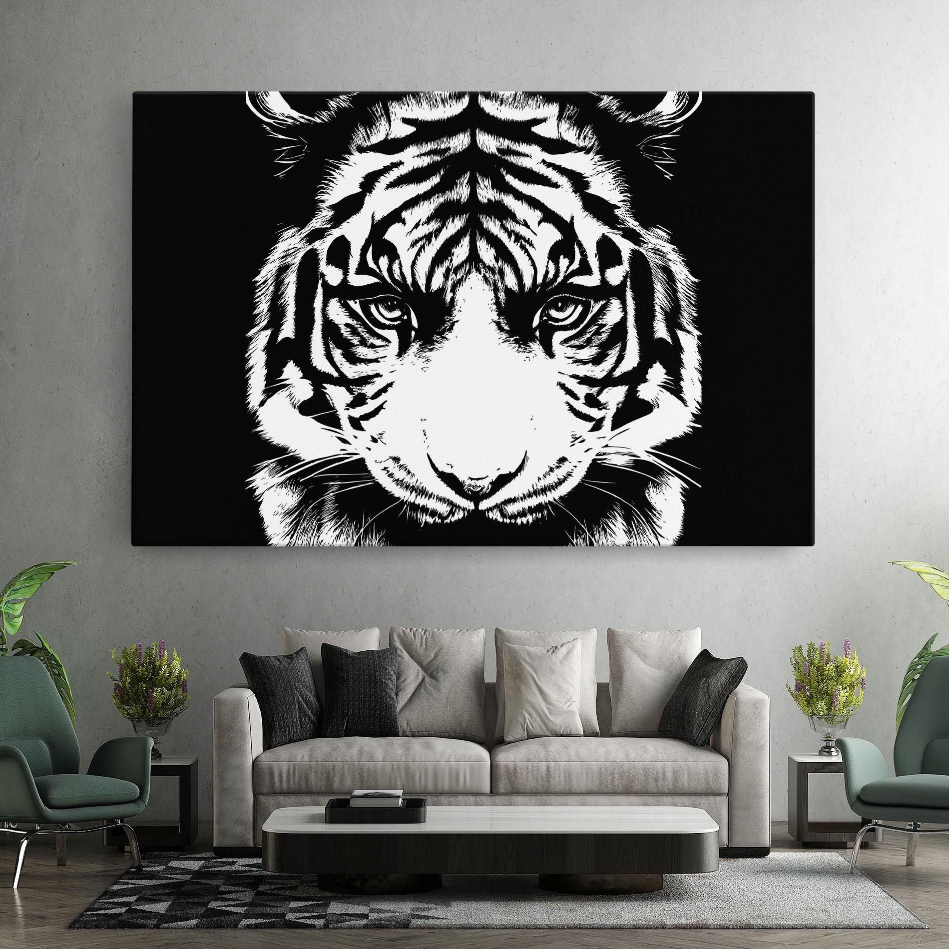 Leinwandbild Big Eyes Tiger mockup 7