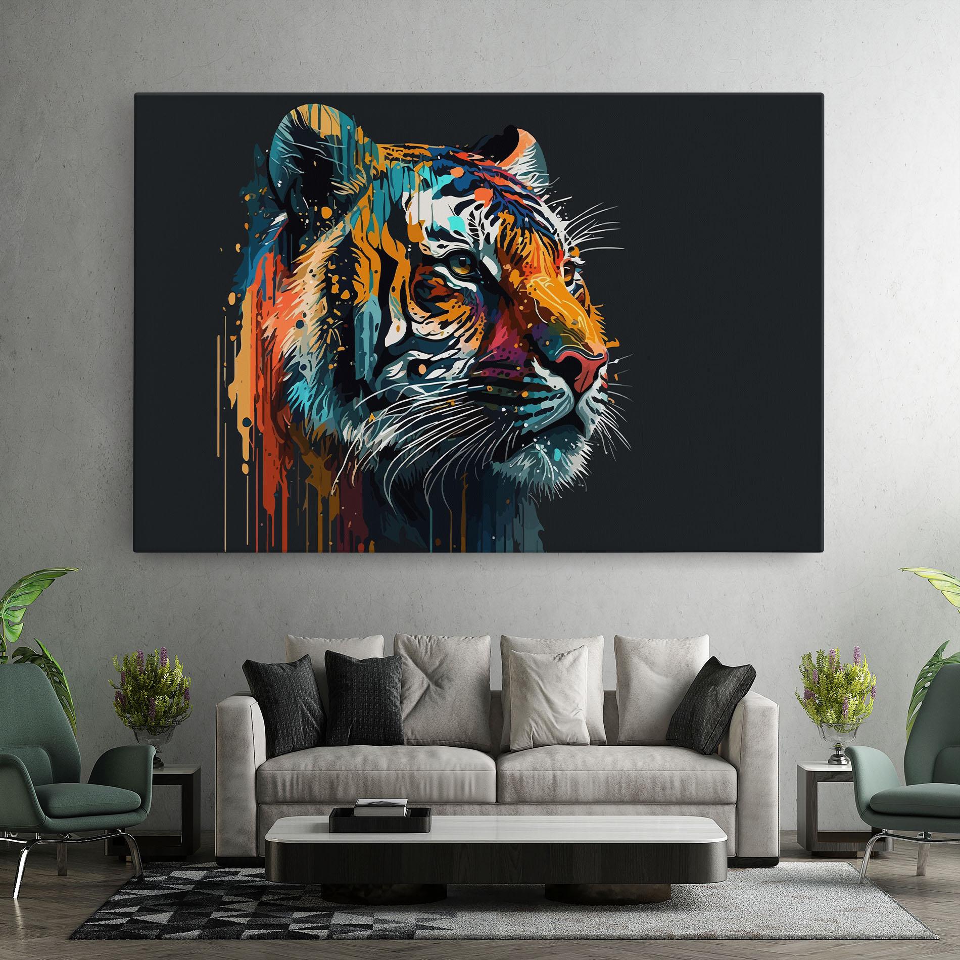 Leinwandbild Color Mix Tiger mockup 7