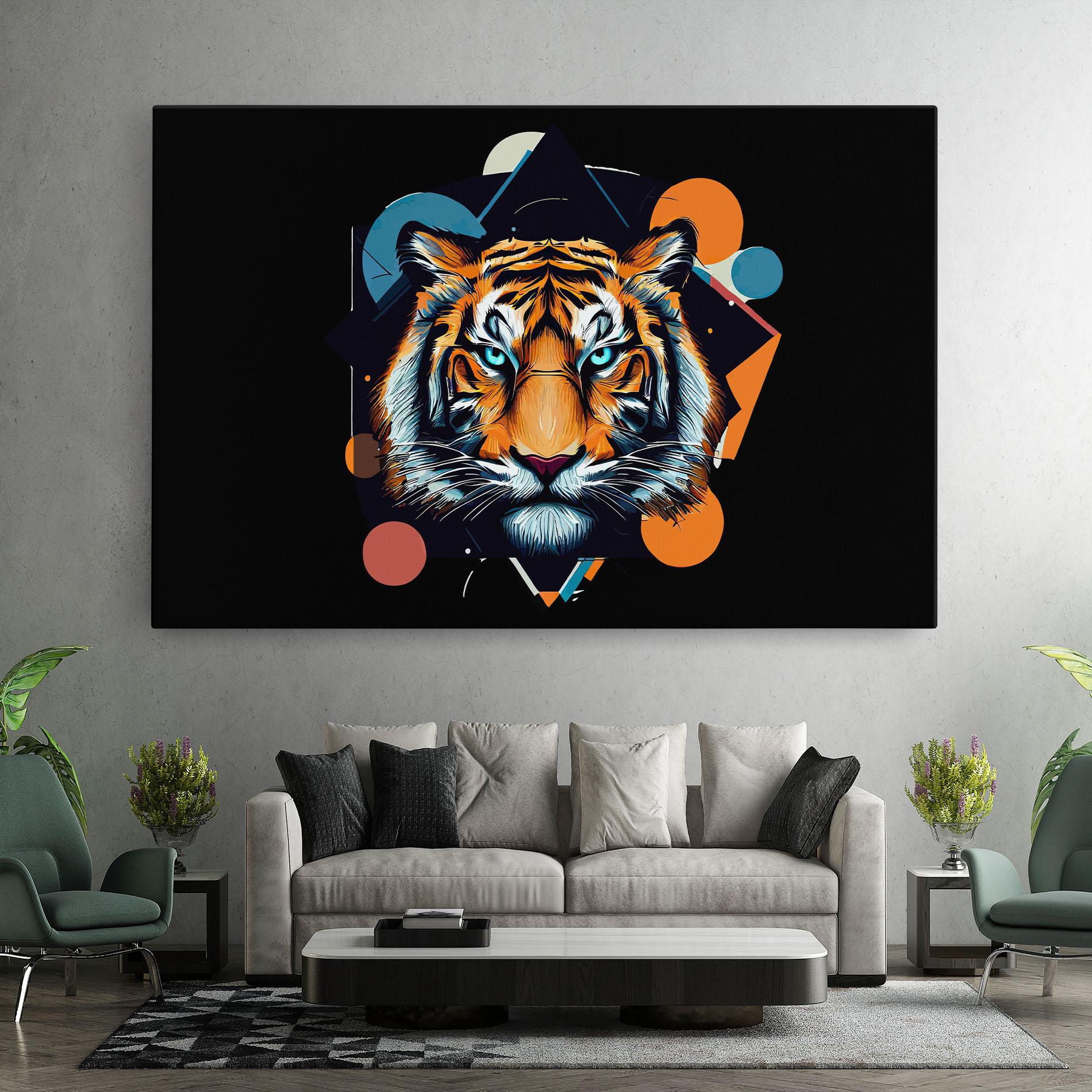 Leinwandbild Geometric Tiger mockup 7