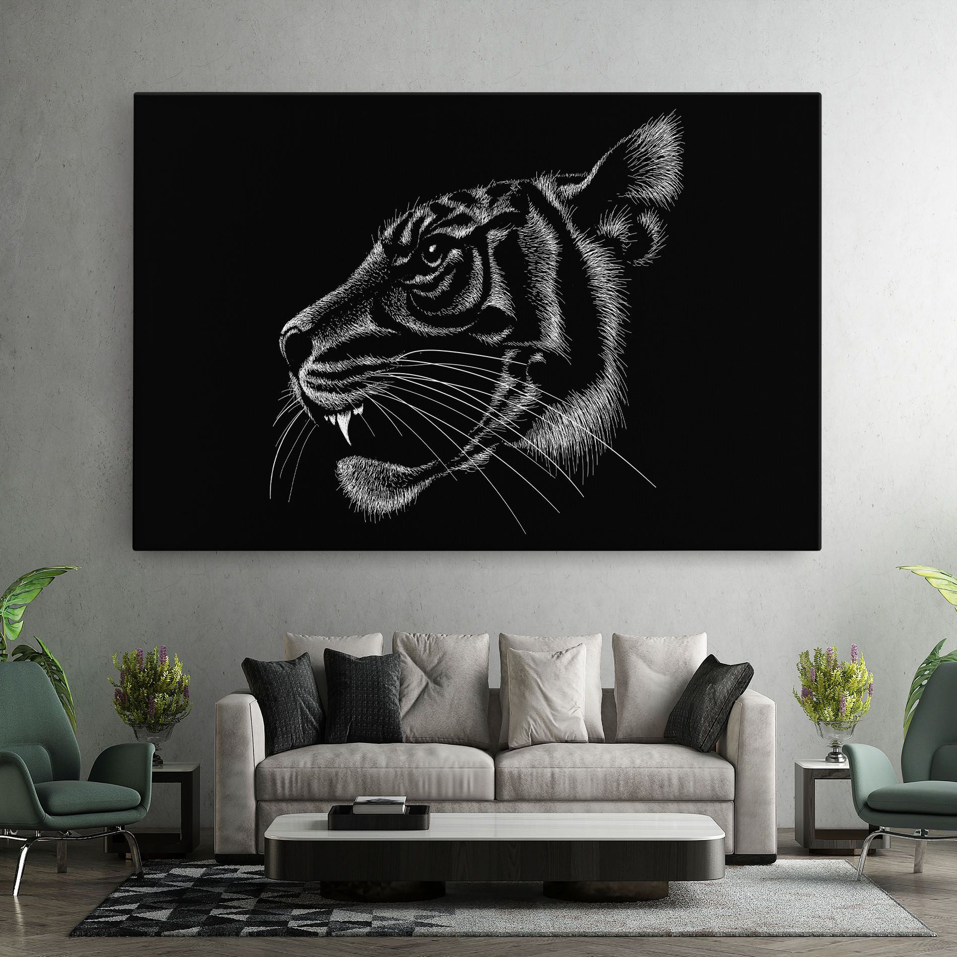 Tiger White Head mockup 7