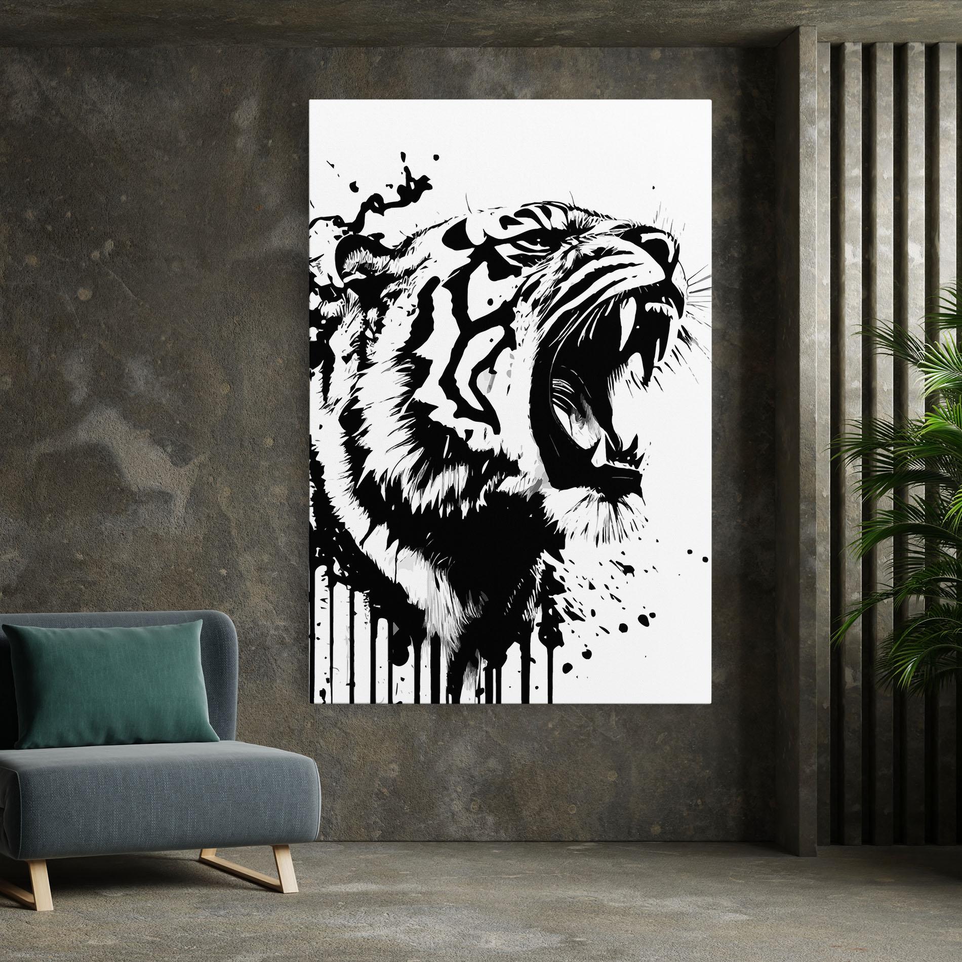 Leinwandbild Ink Art Tiger mockup 7