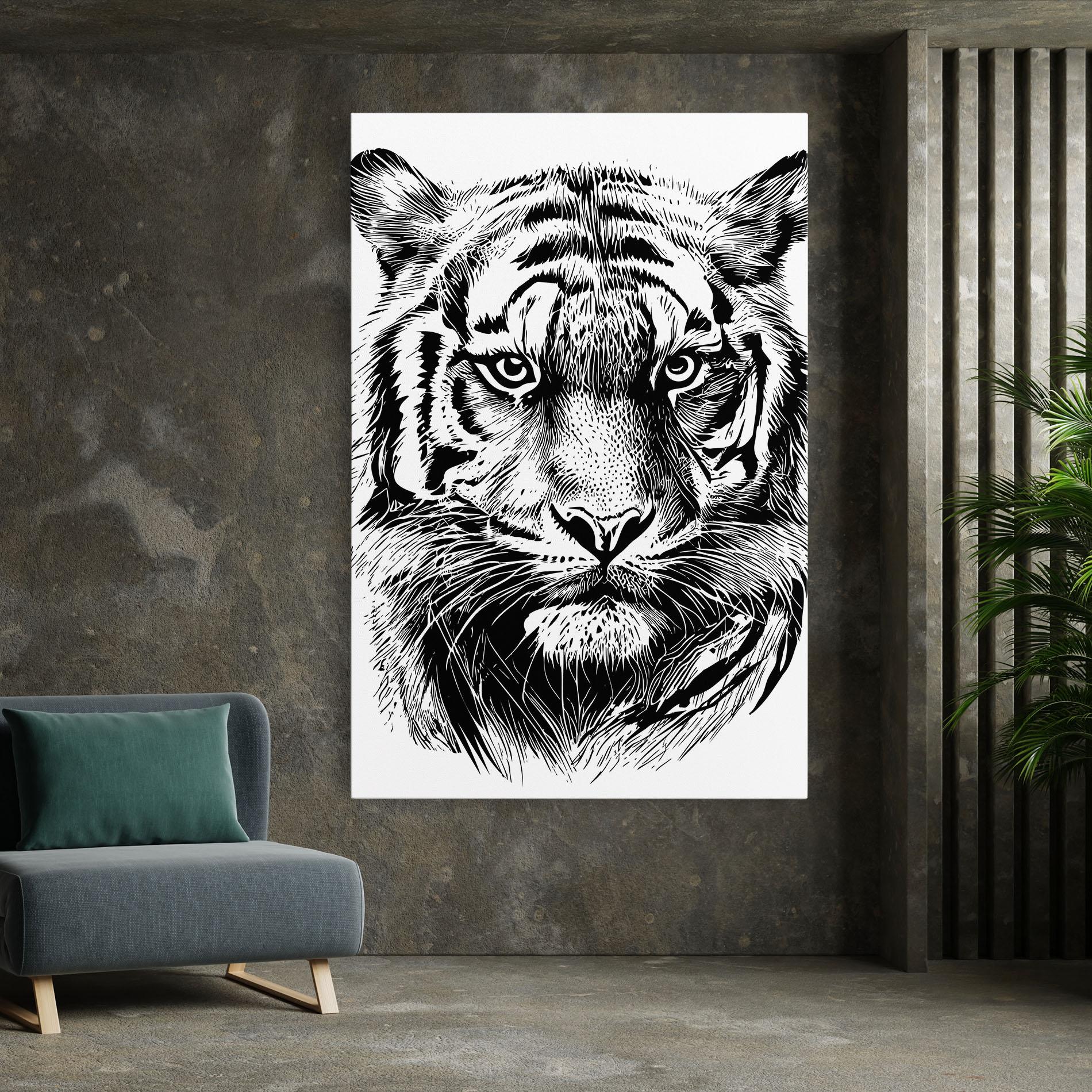 Leinwandbild Pretty Tiger Head mockup 7