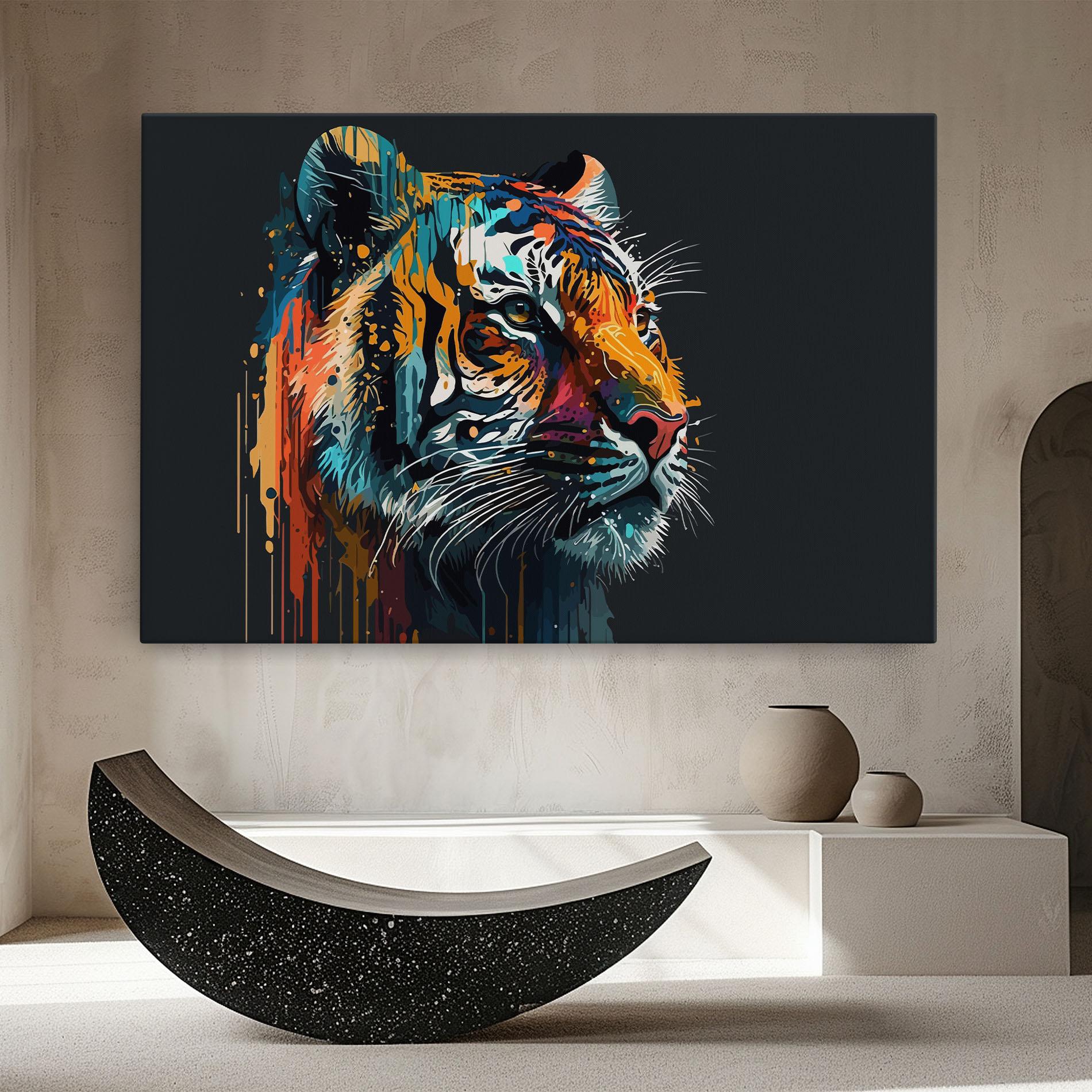 Leinwandbild Color Mix Tiger mockup 8