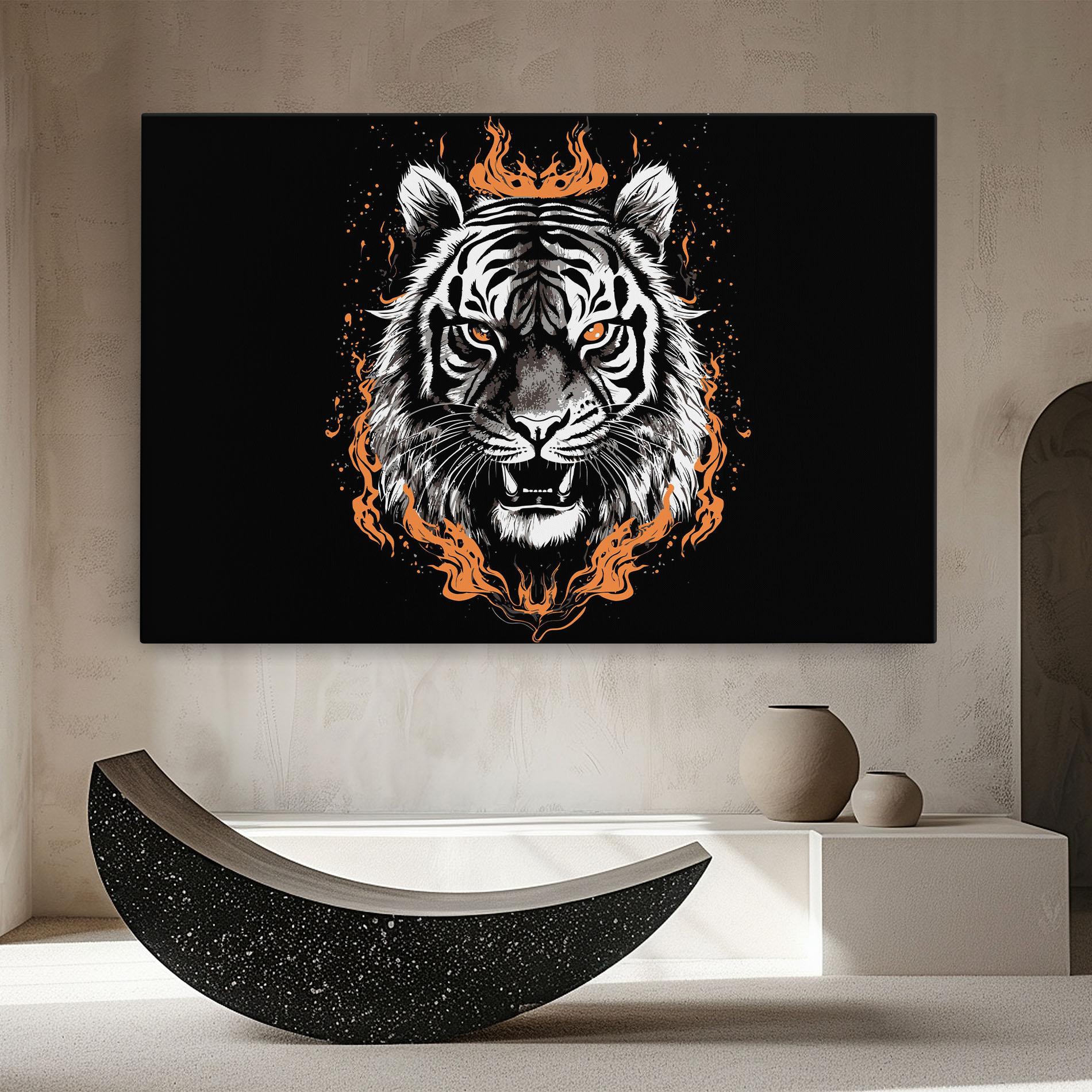 Leinwandbild Fire Tiger mockup 8