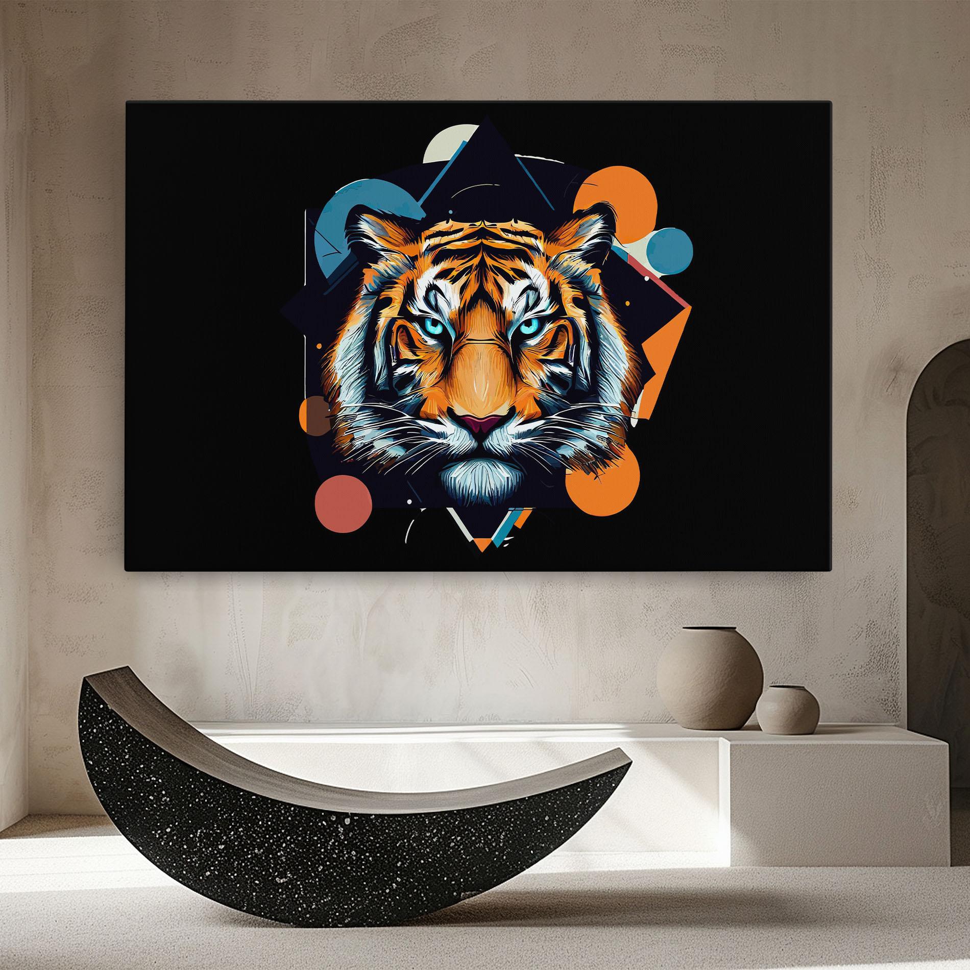 Leinwandbild Geometric Tiger mockup 8