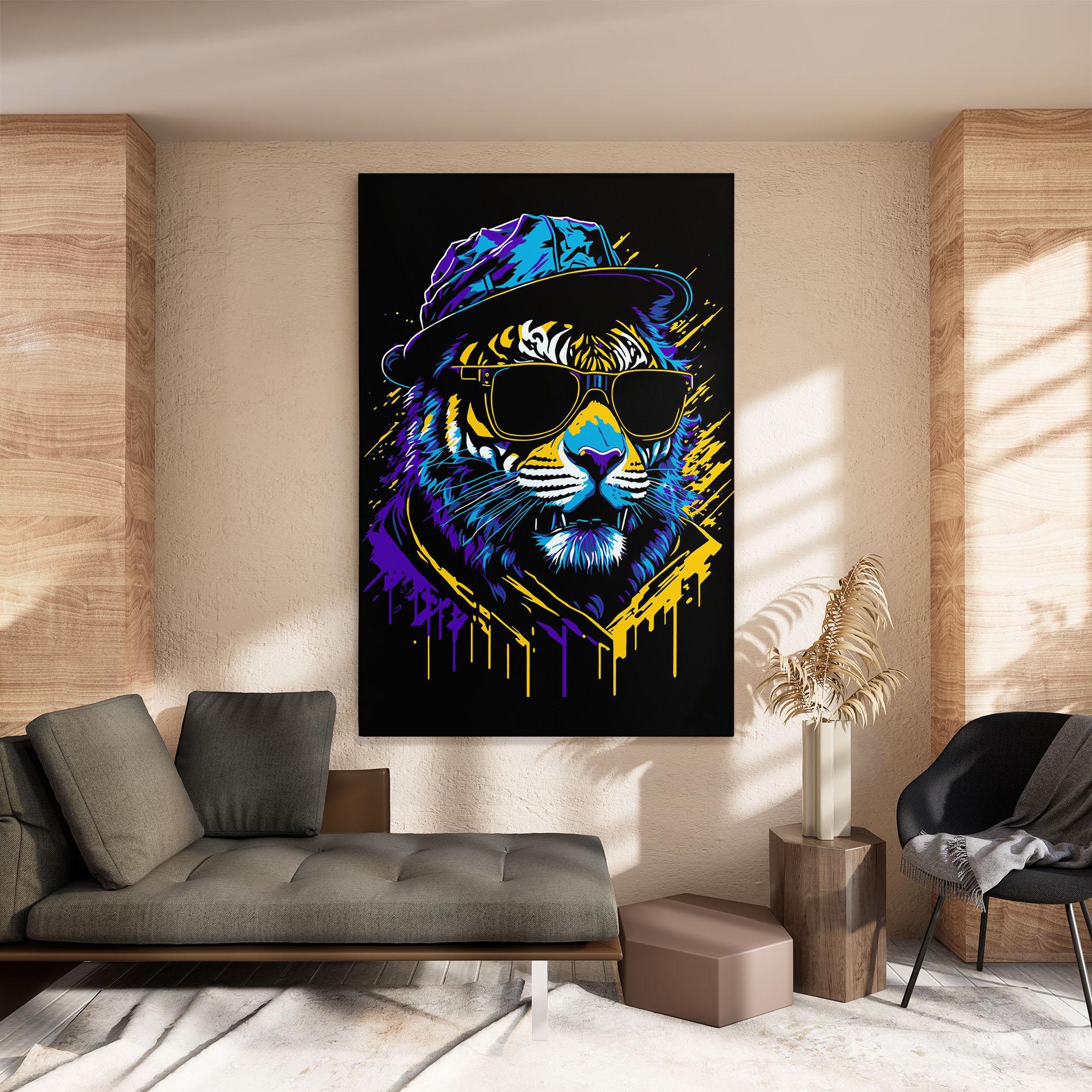 Leinwandbild Glasses Tiger mockup 8
