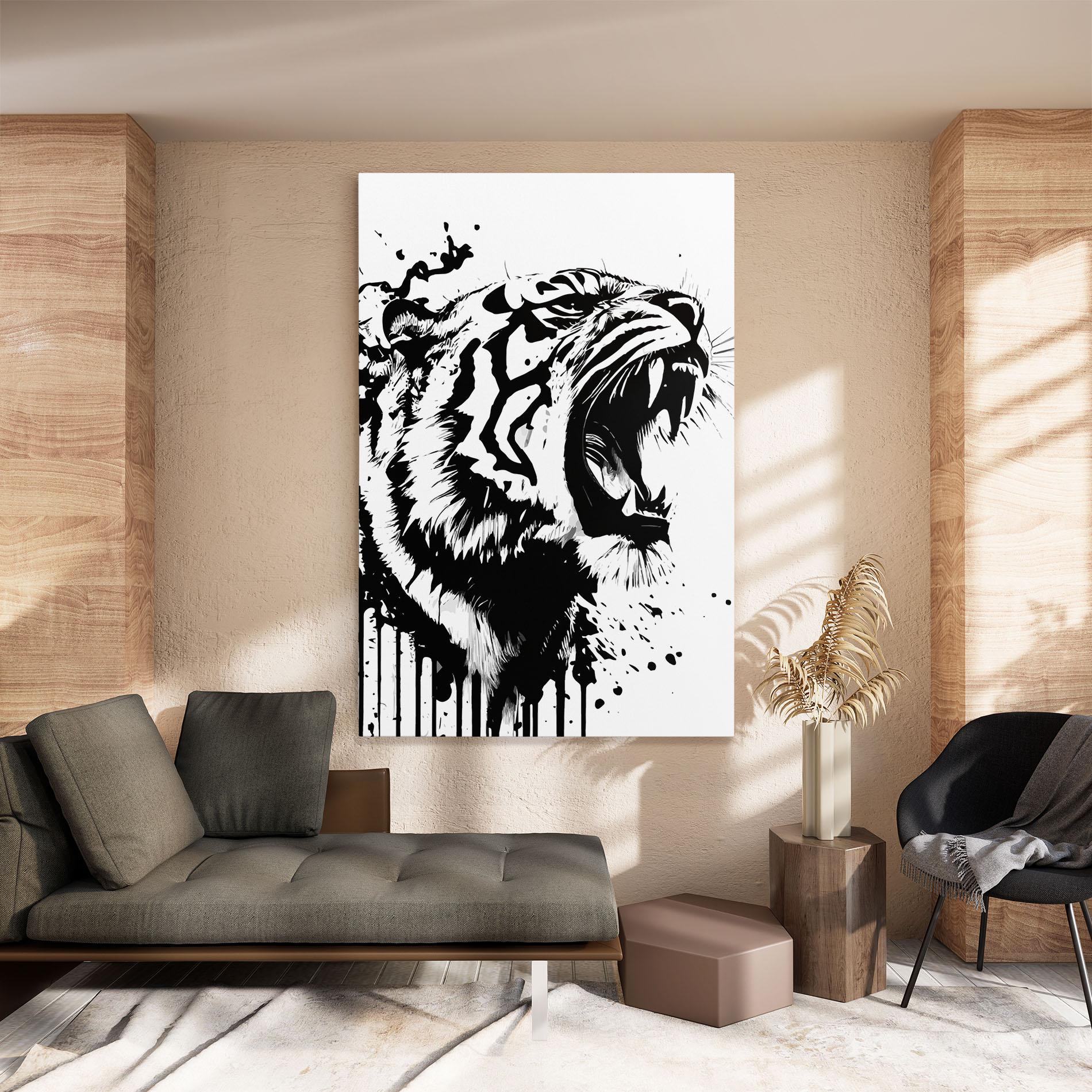 Leinwandbild Ink Art Tiger mockup 8