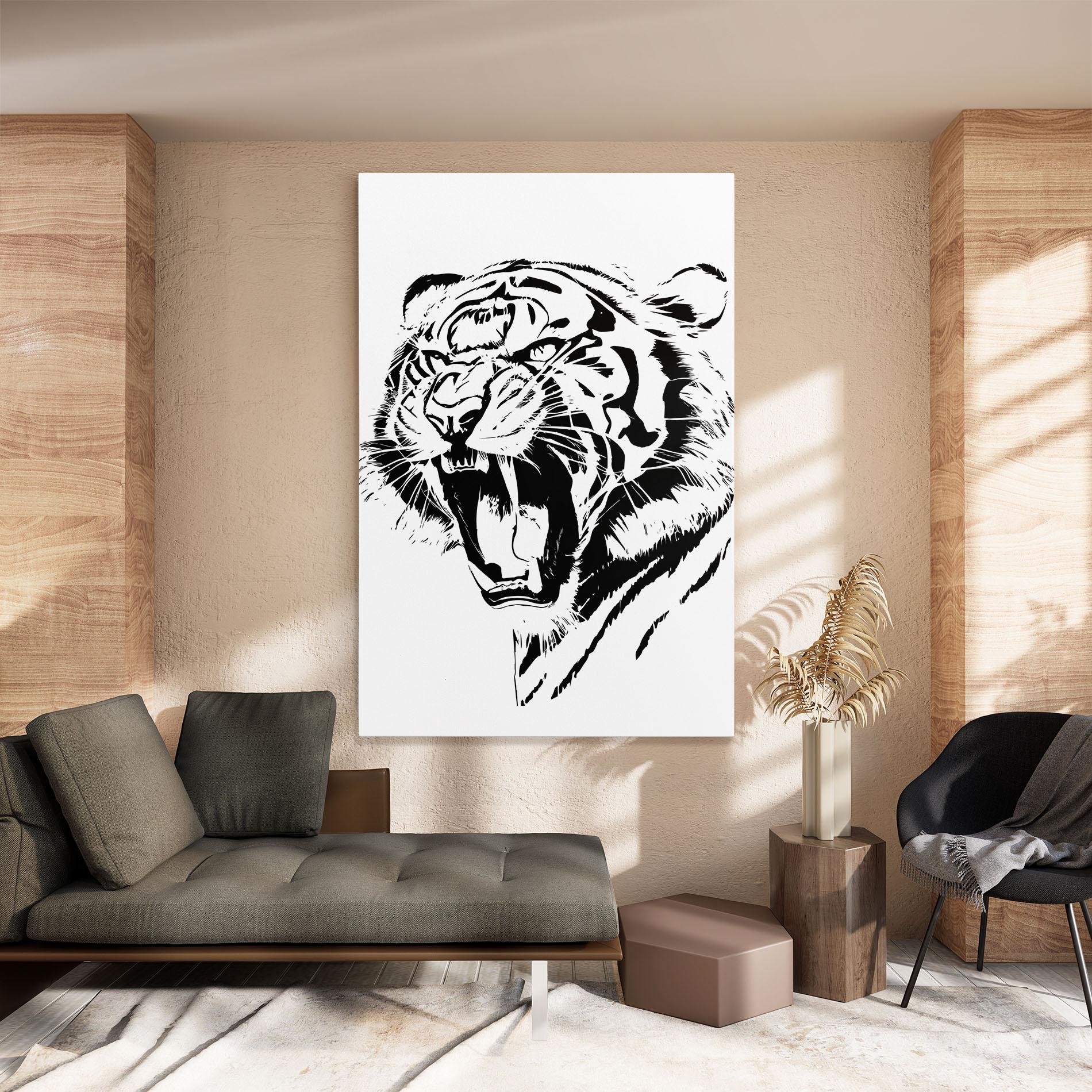 Leinwandbild Roaring Tiger mockup 8